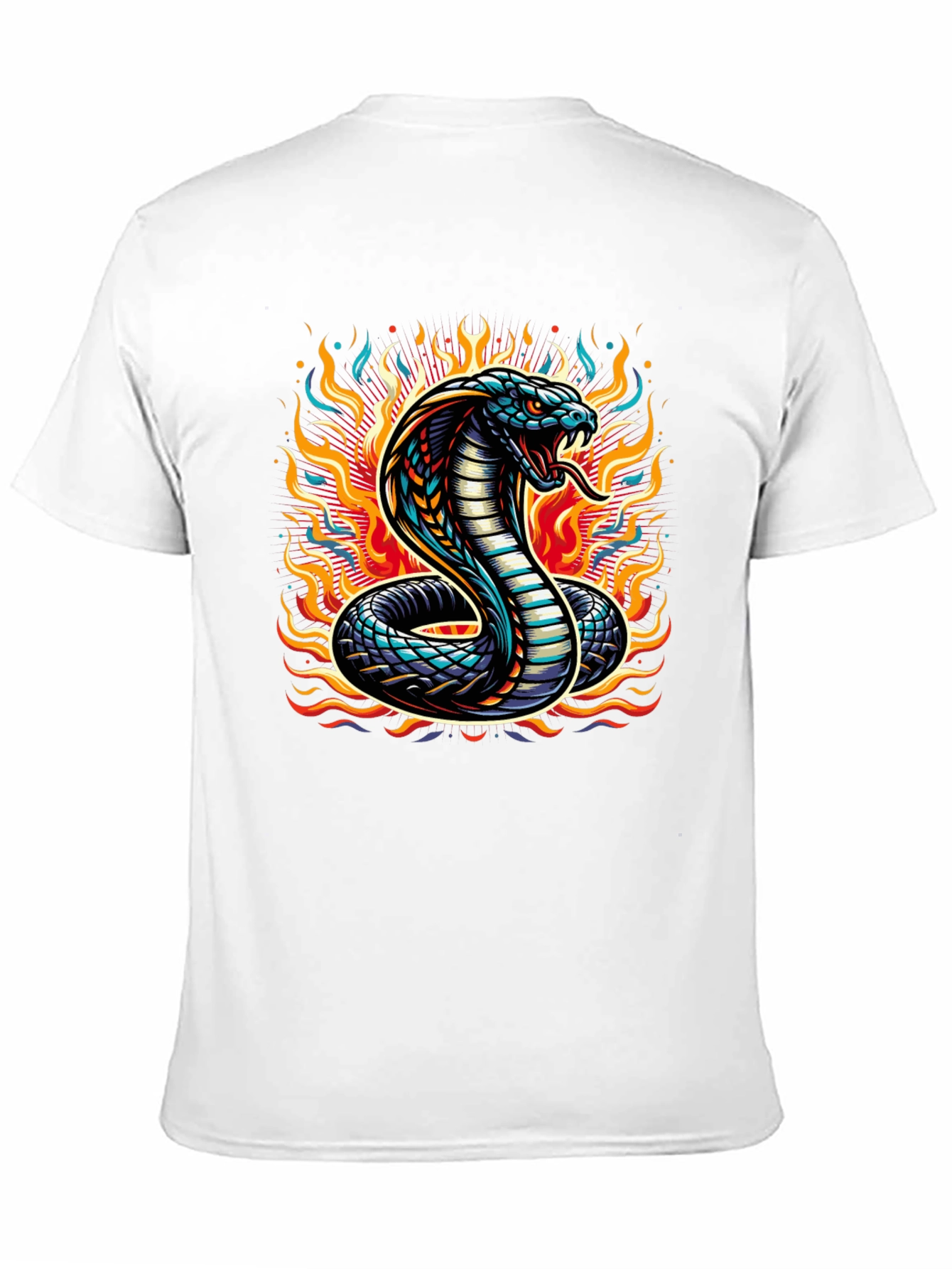 Fiery Snake T-Shirt: Cobra Design