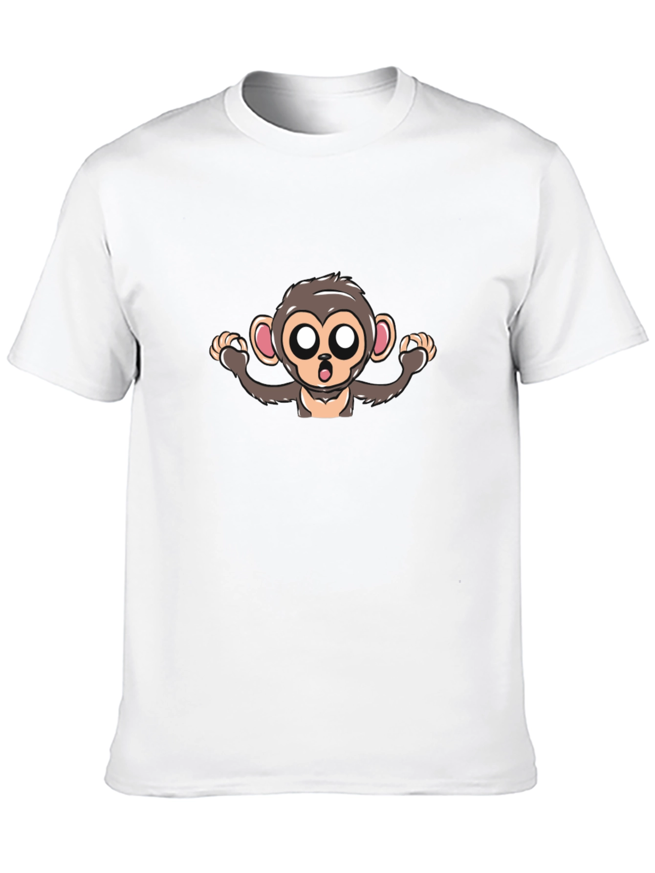 Cartoon Monkey Graphic Tee - Mens Black T-Shirt