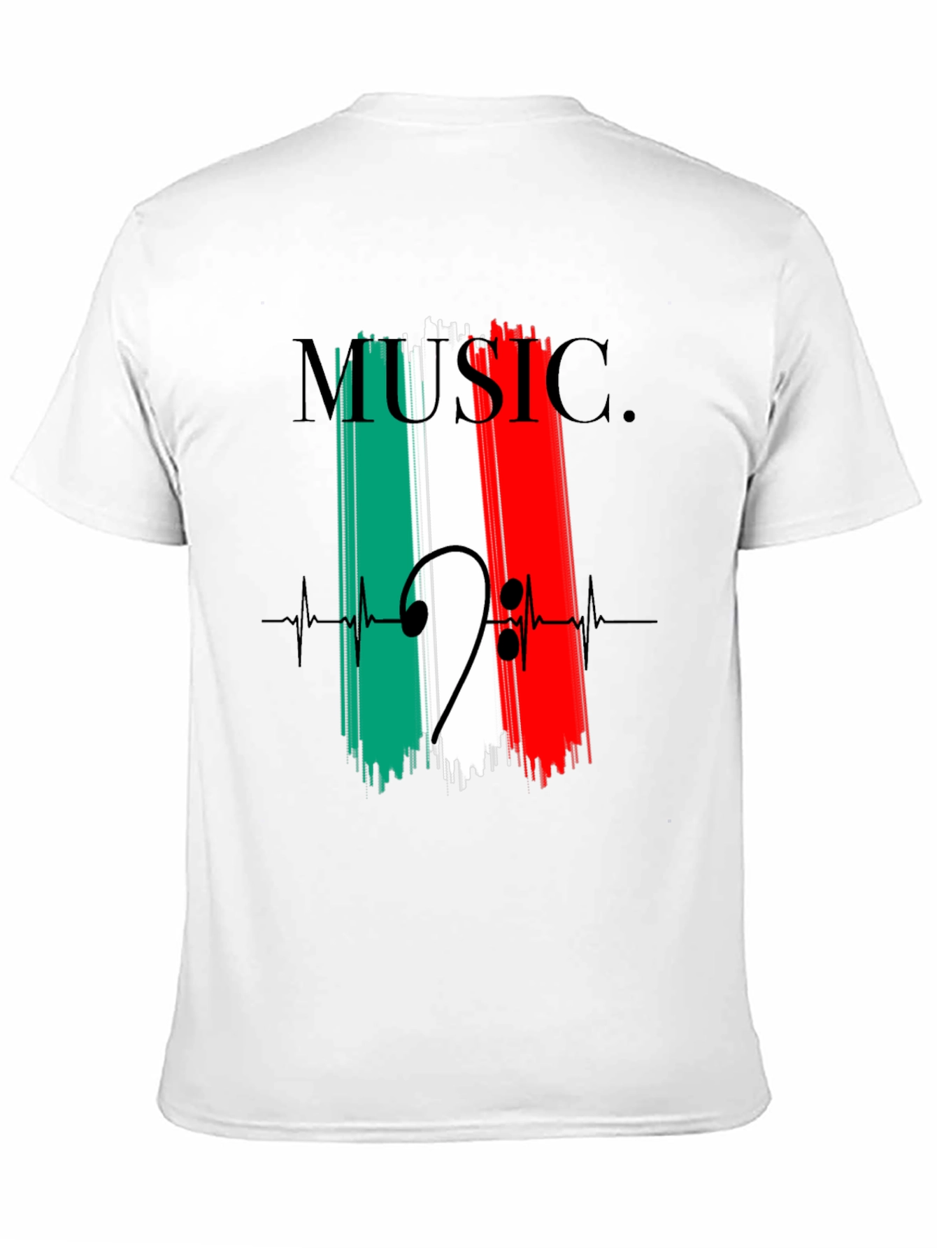 Music Note Italian Flag T-Shirt