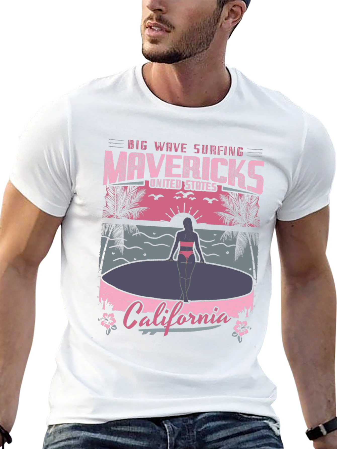 Mavericks California Surfing T-Shirt