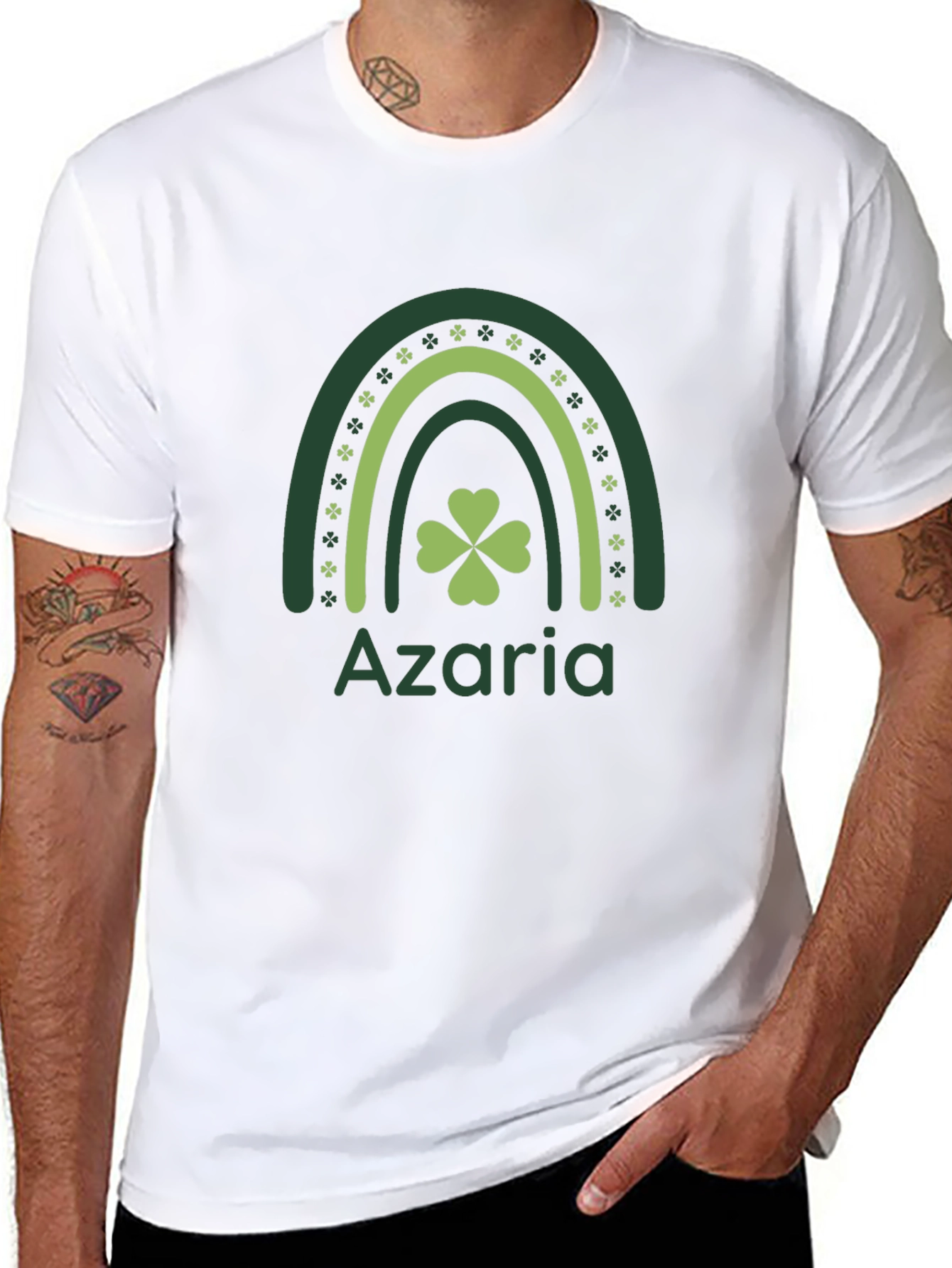Azaria Shamrock Rainbow St. Patricks Day T-Shirt