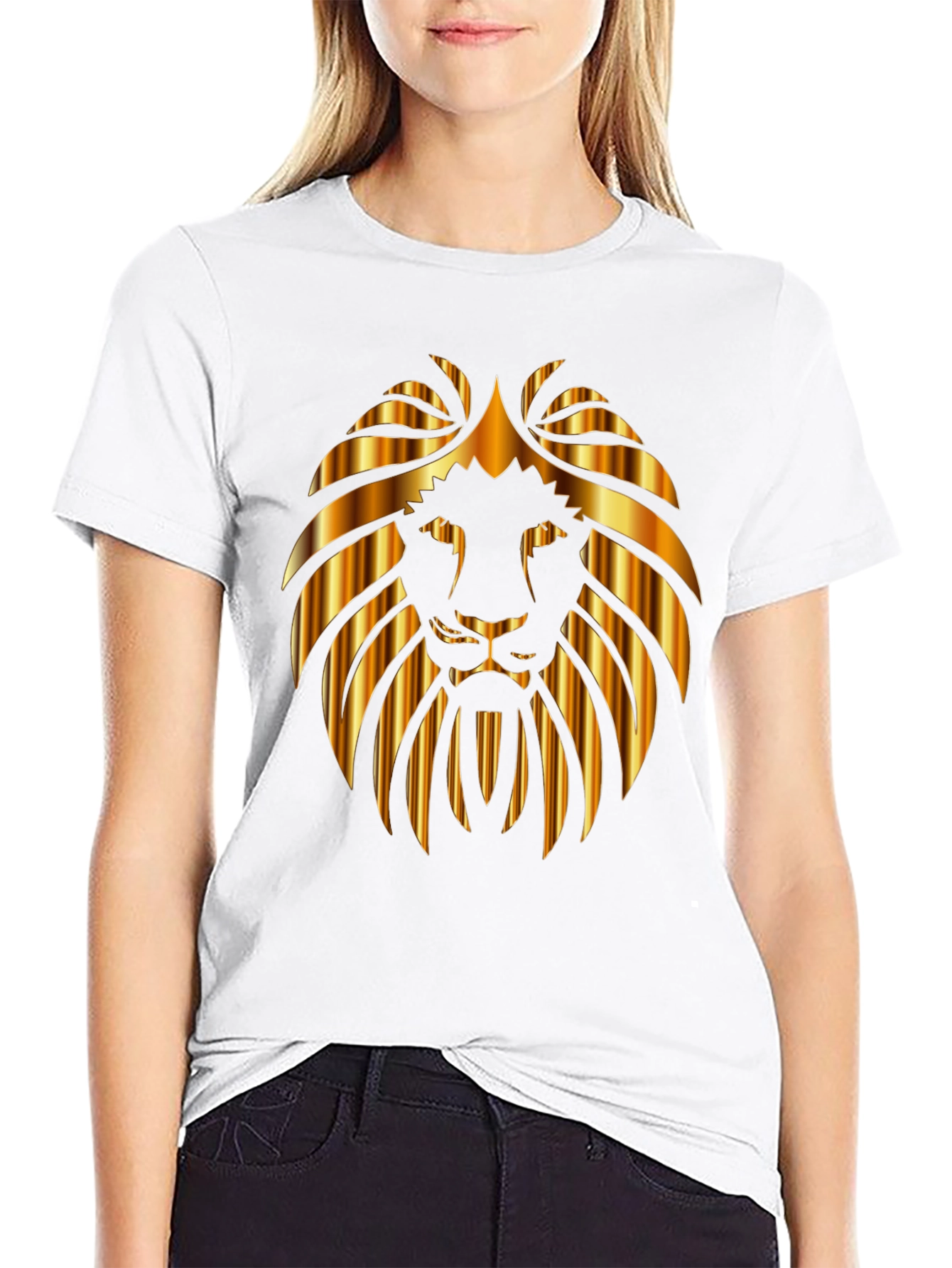Lion Head Graphic Black Tee