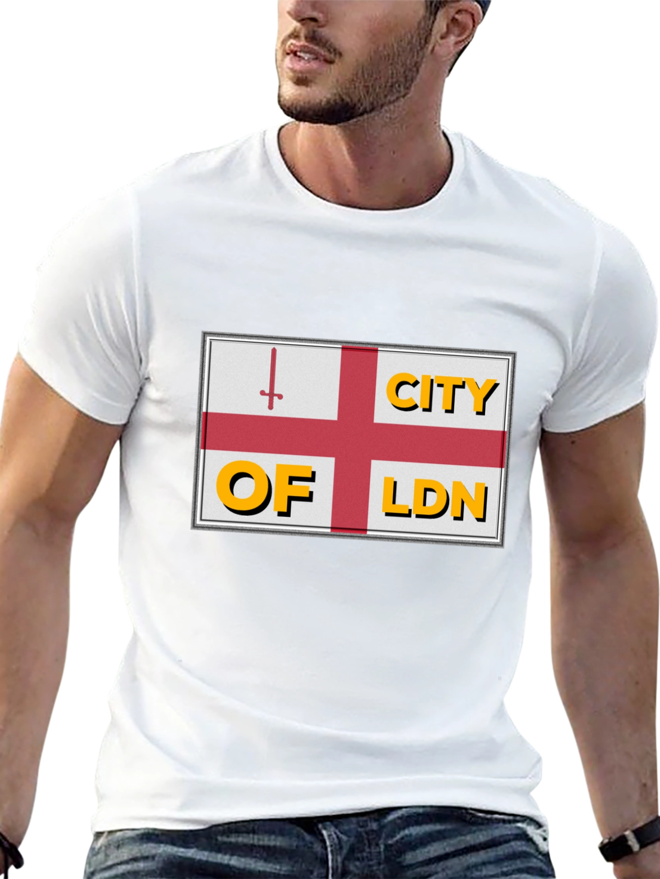 City of London Flag Graphic Tee - Black