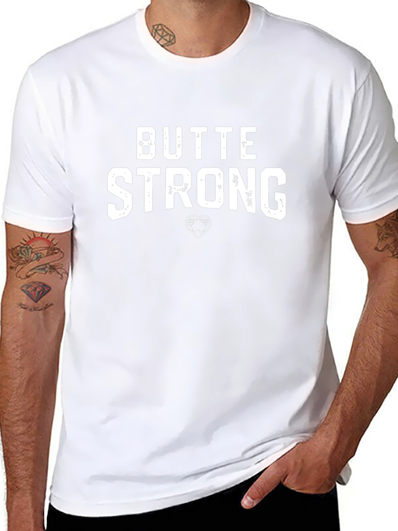 Butte Strong Graphic Tee - Casual Black T-Shirt