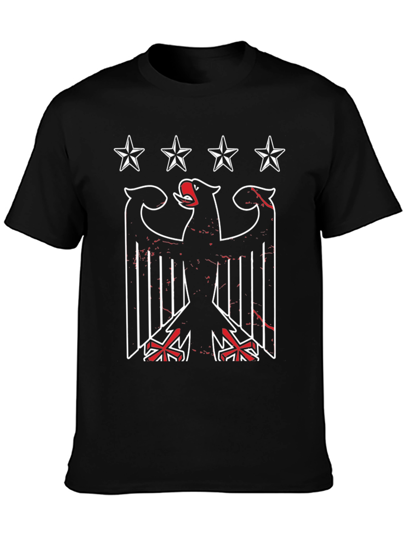 Graphic Eagle T-Shirt: Patriotic Black Tee