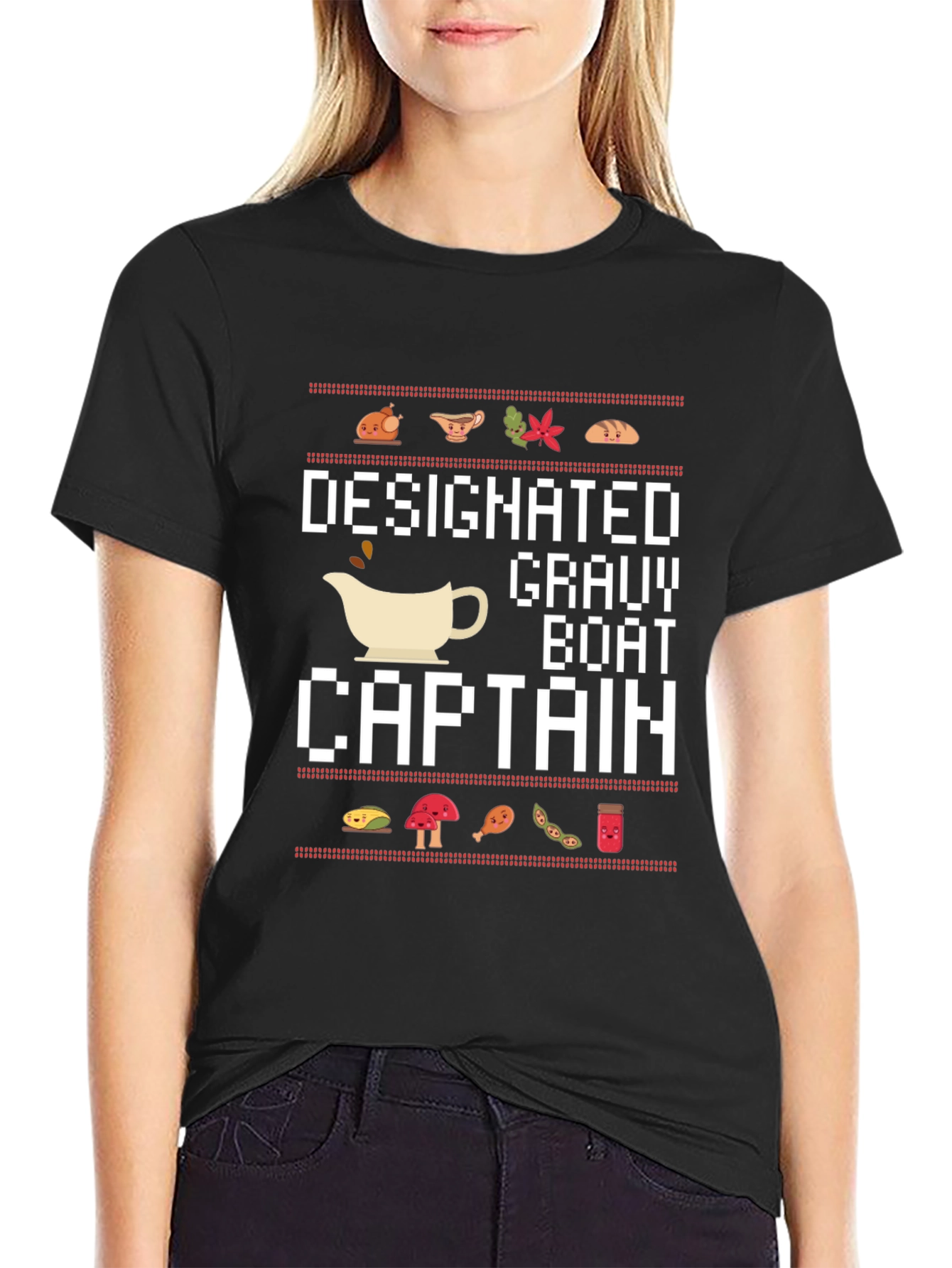 Designated Gravy Boat Captain Black T-Shirt
