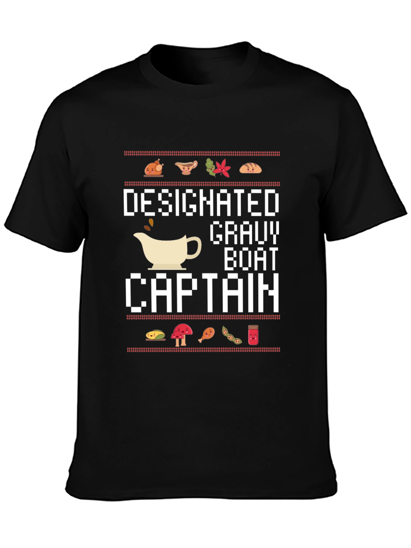 Designated Gravy Boat Captain Black T-Shirt