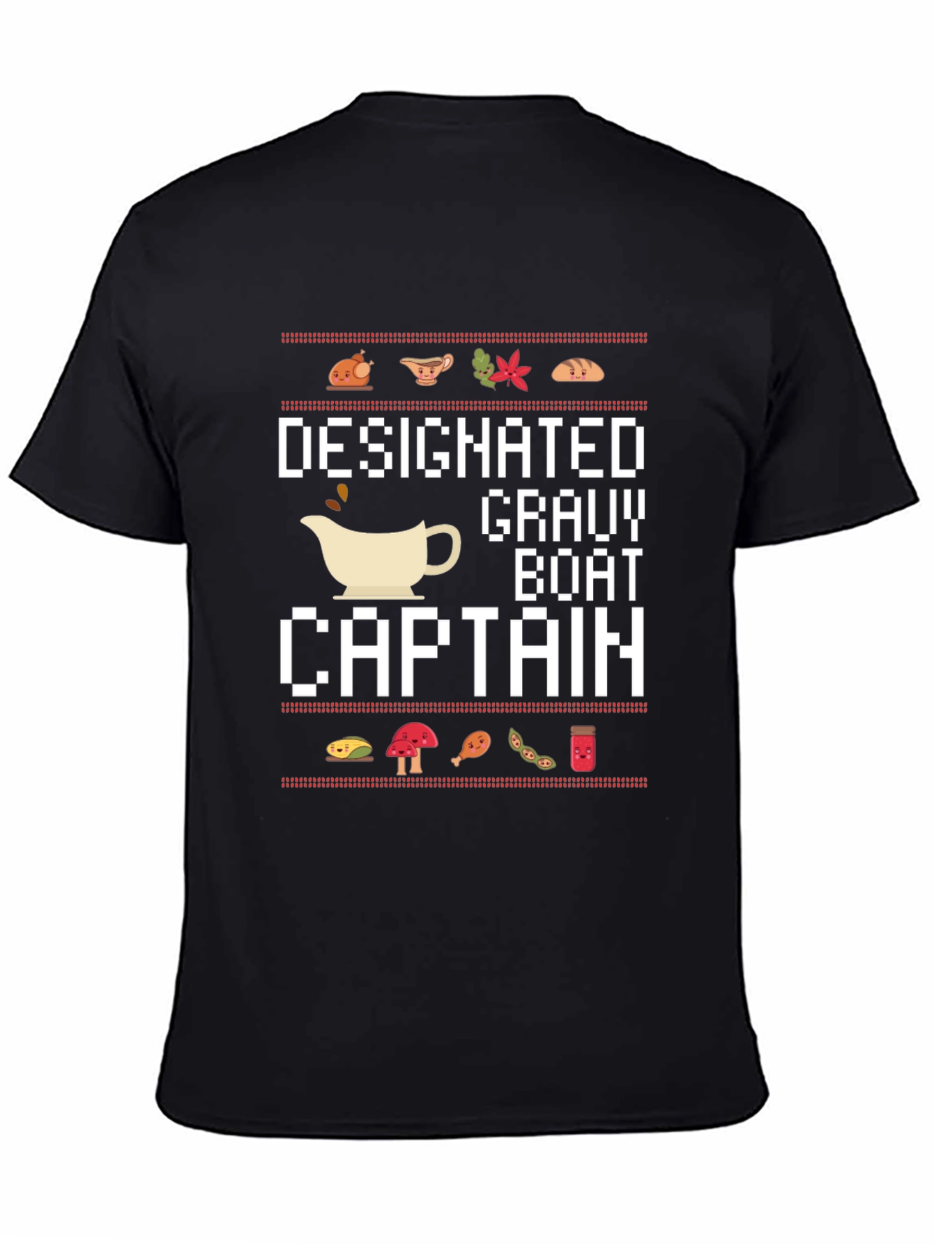Designated Gravy Boat Captain Black T-Shirt