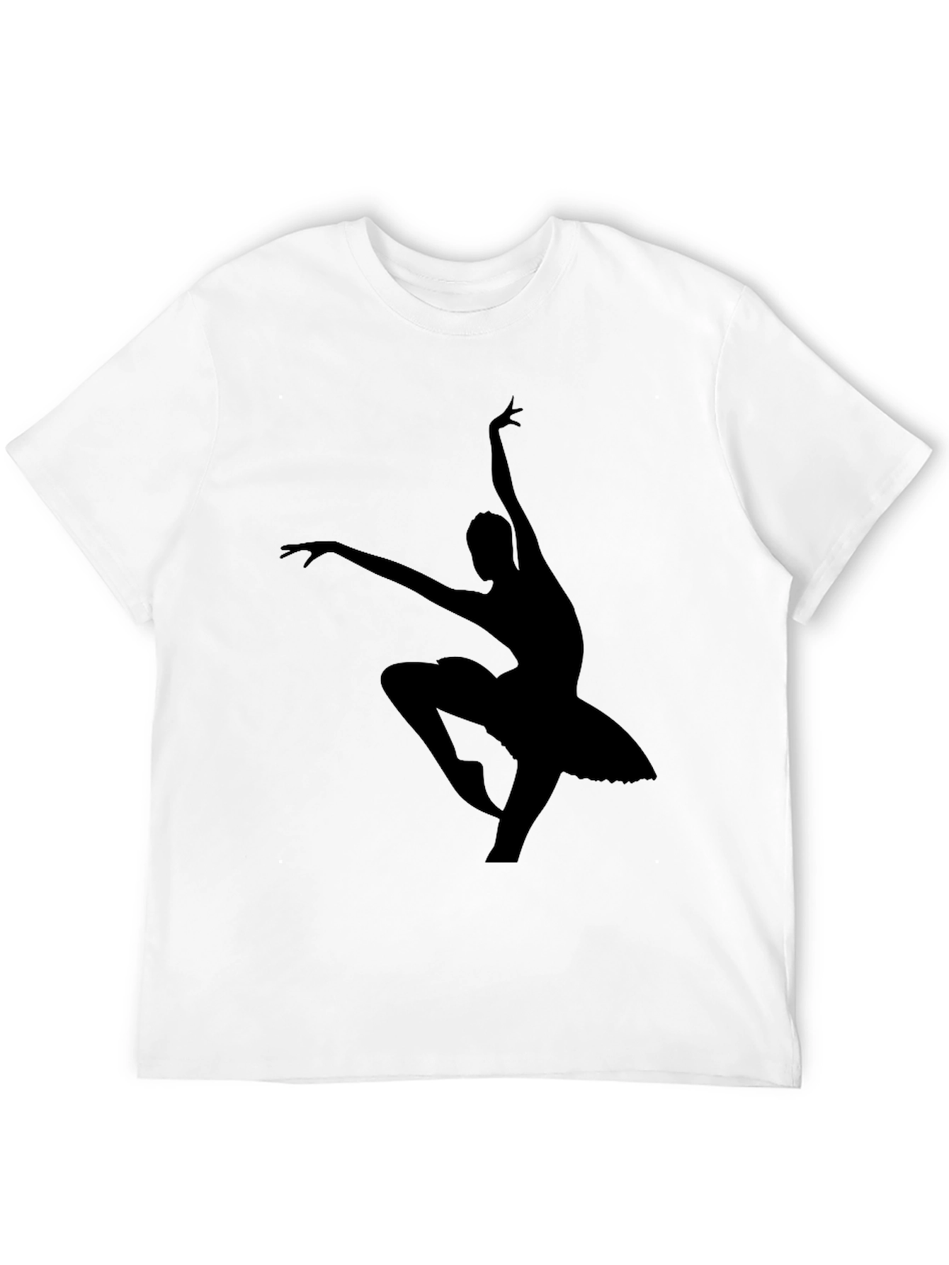 Elegant Ballerina Graphic T-Shirt - Classic Black Tee