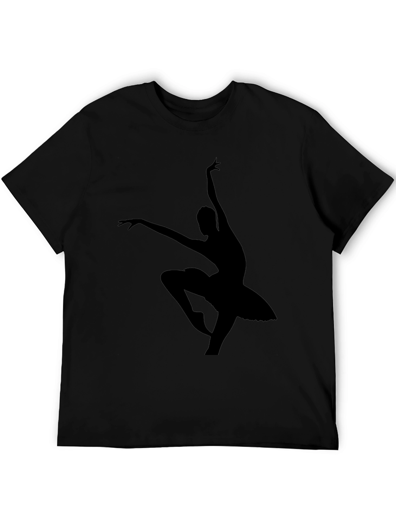Elegant Ballerina Graphic T-Shirt - Classic Black Tee