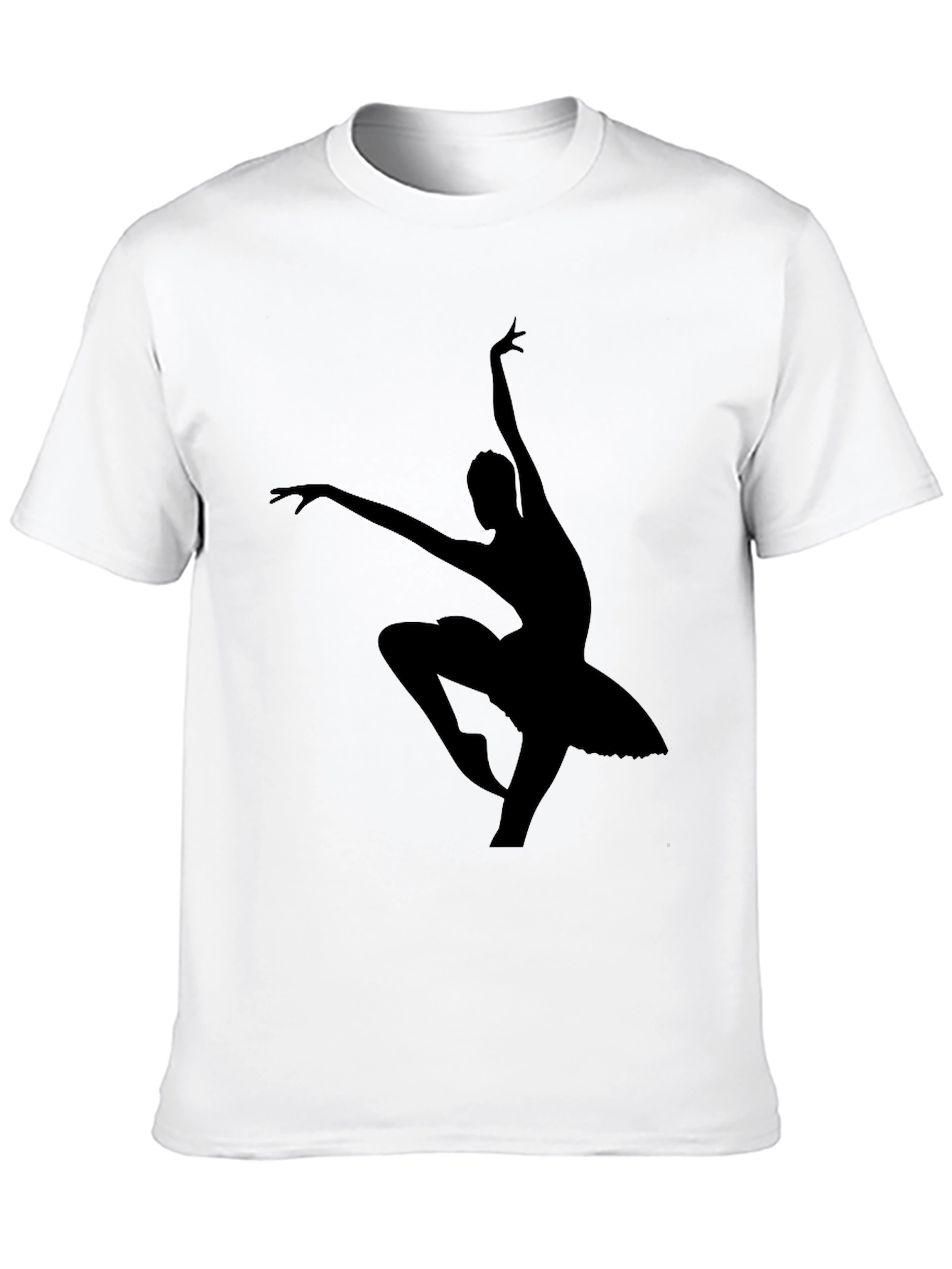 Elegant Ballerina Graphic T-Shirt - Classic Black Tee
