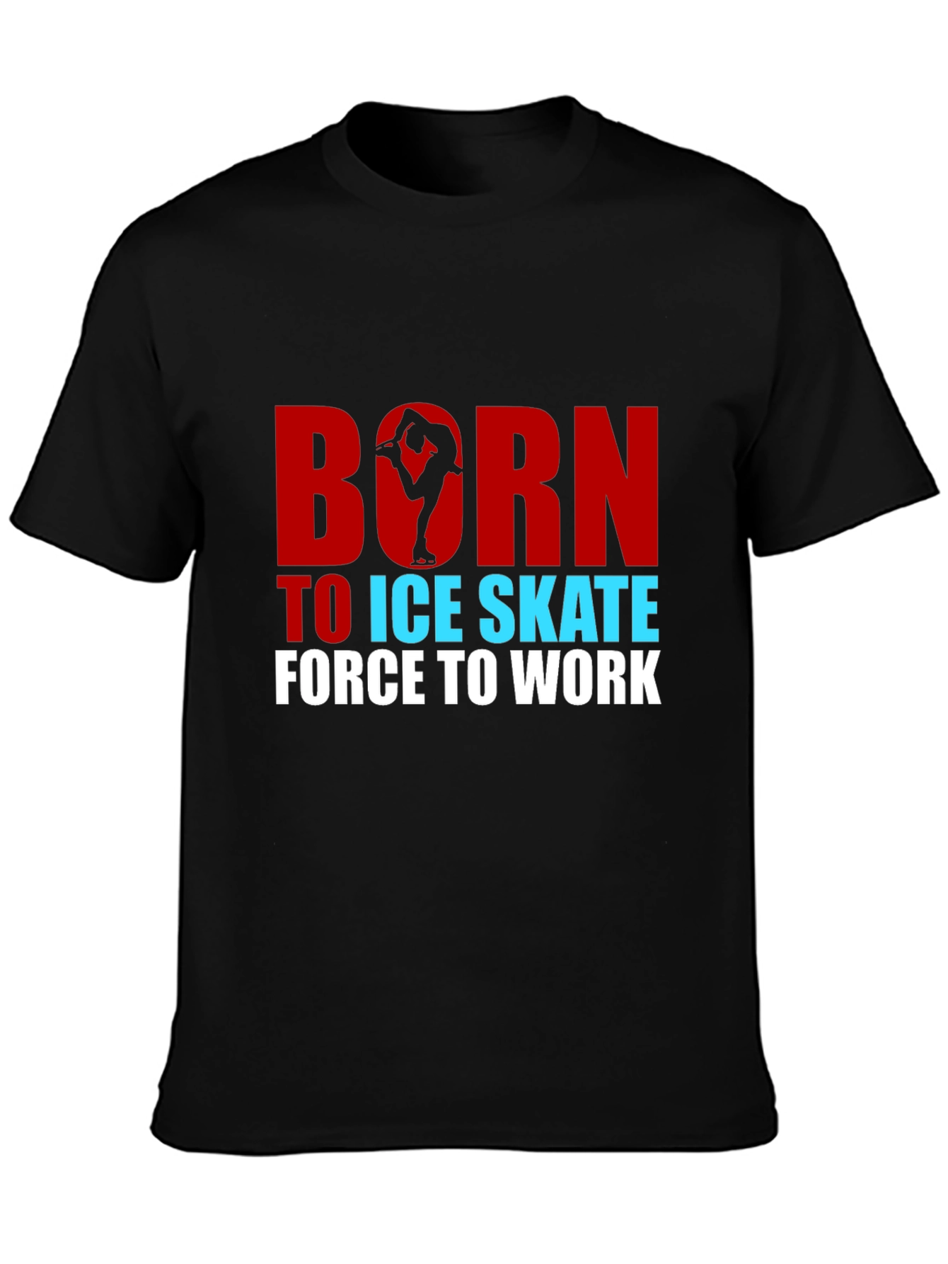 Born to Ice Skate Graphic T-Shirt - Black