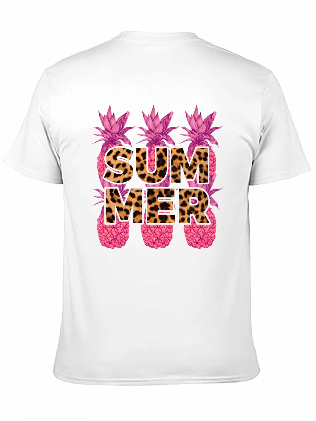 Leopard Print Summer Pineapple Graphic Tee