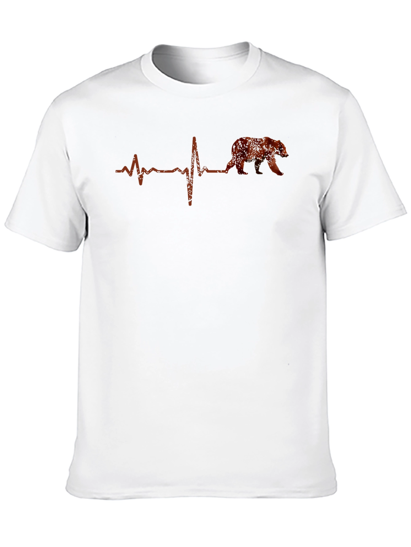 Bear Heartbeat Graphic Tee - Unisex Casual Top