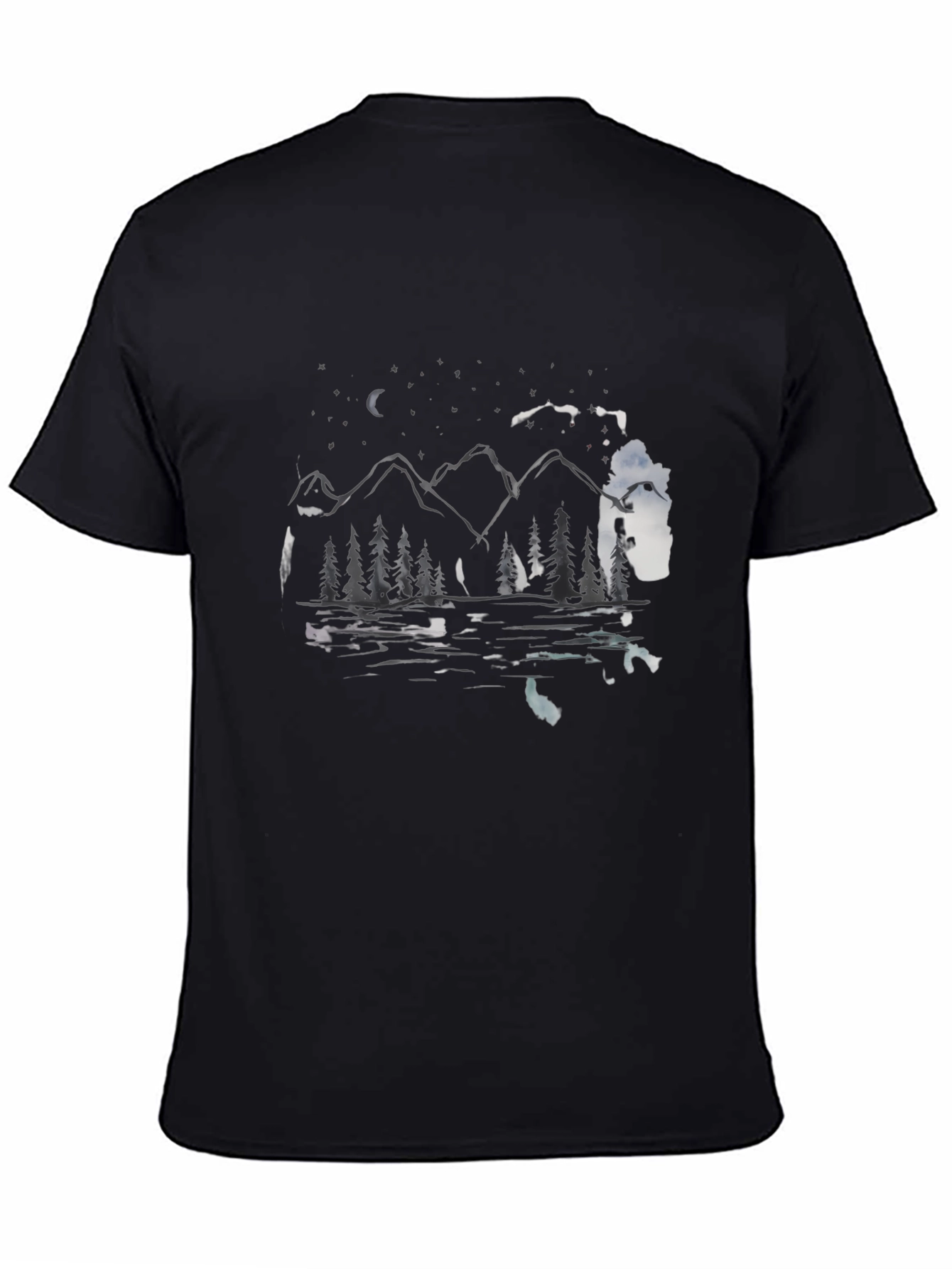 Mountain Lake Scene Graphic Tee