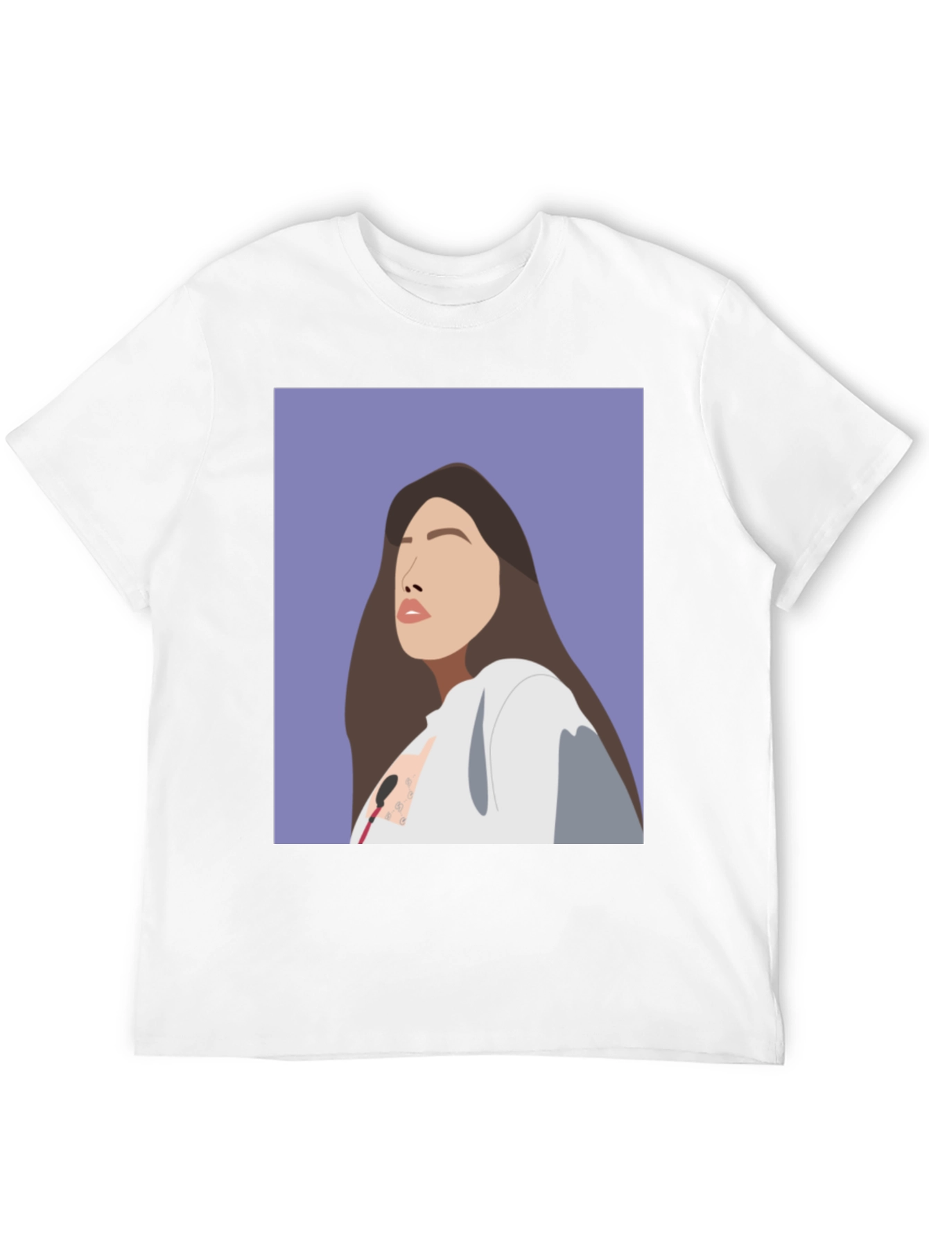 Stylish Graphic Tee: Woman Portrait