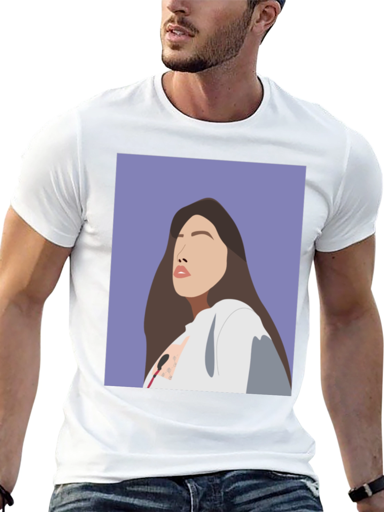 Stylish Graphic Tee: Woman Portrait