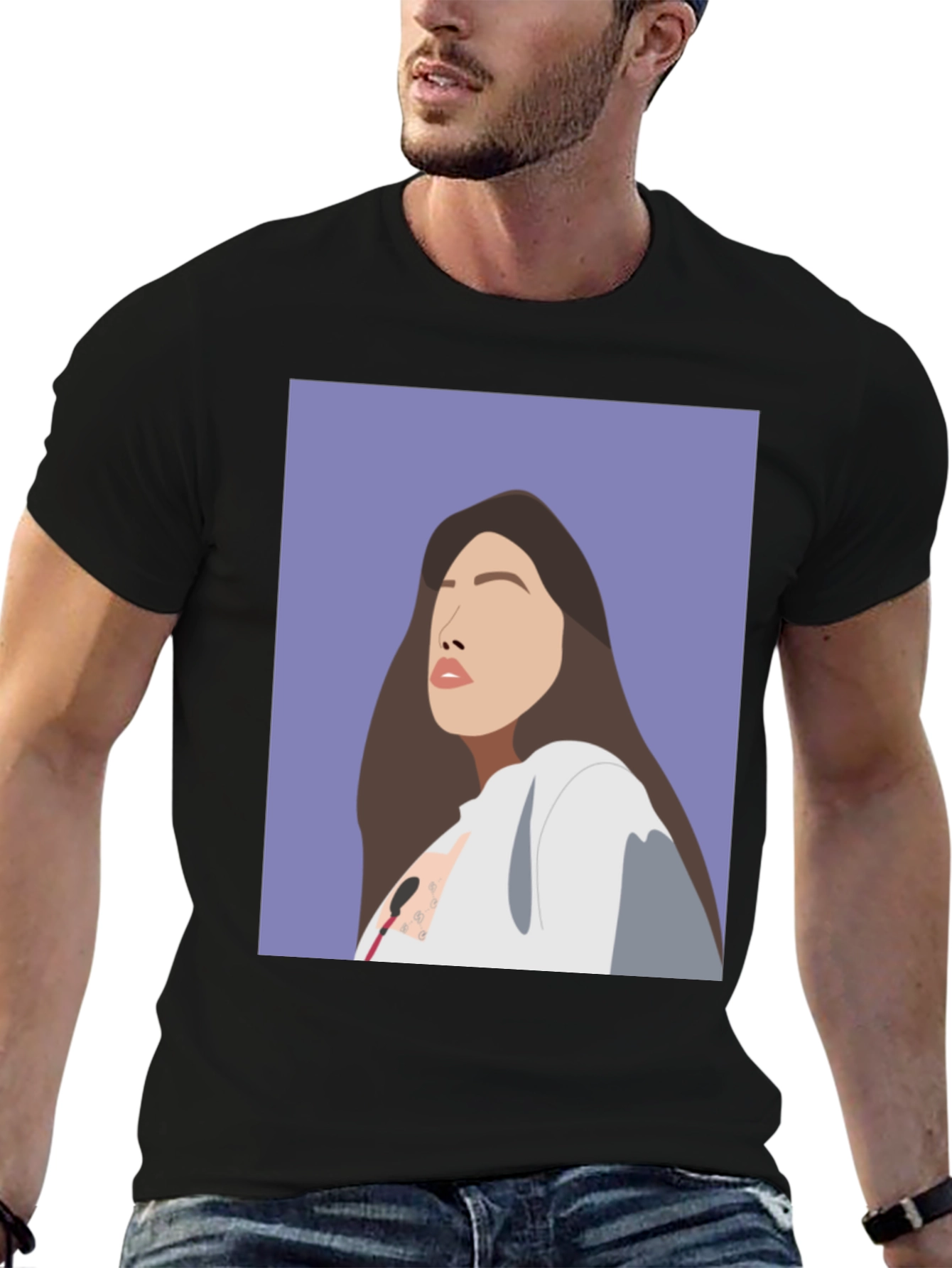 Stylish Graphic Tee: Woman Portrait