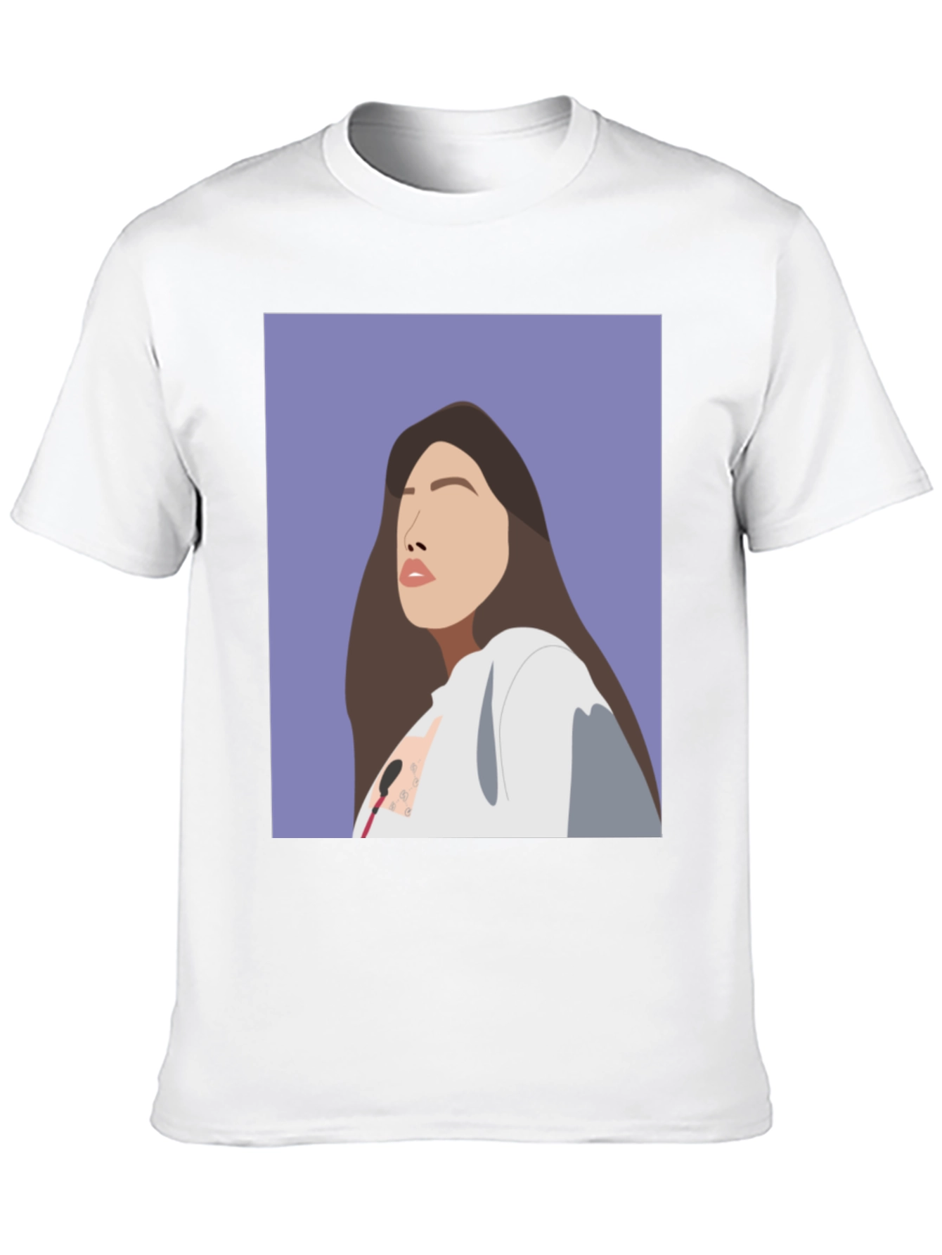 Stylish Graphic Tee: Woman Portrait