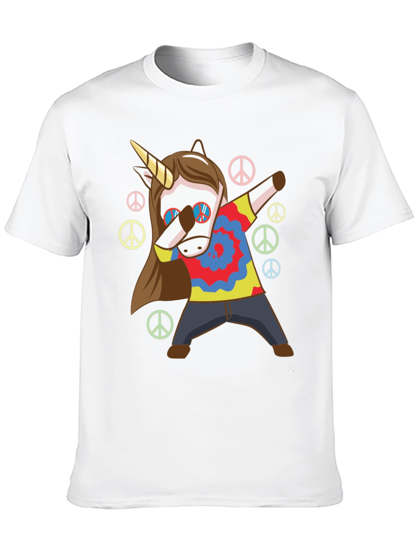 Unicorn Dab T-Shirt: Hippie Peace Style