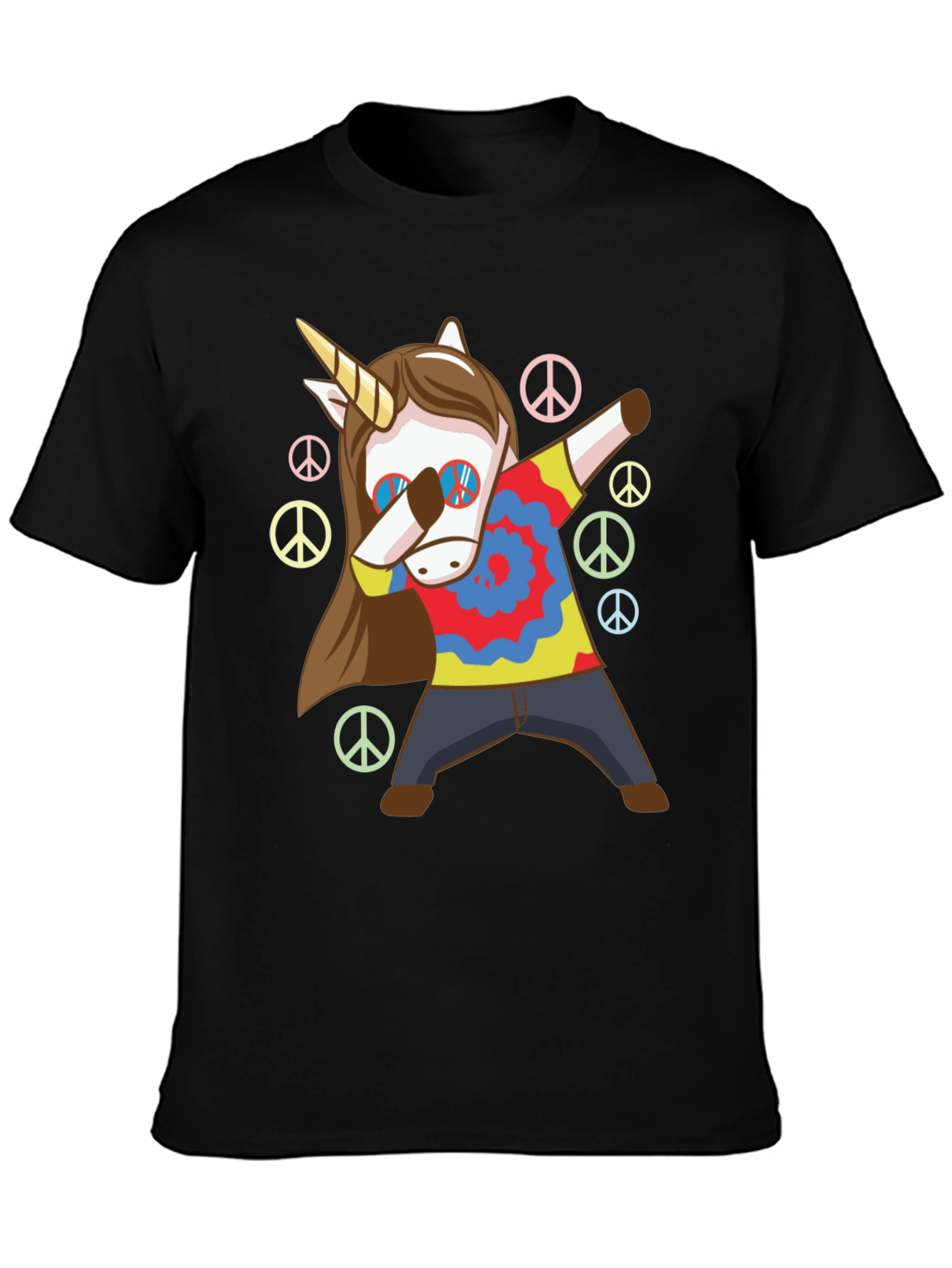 Unicorn Dab T-Shirt: Hippie Peace Style