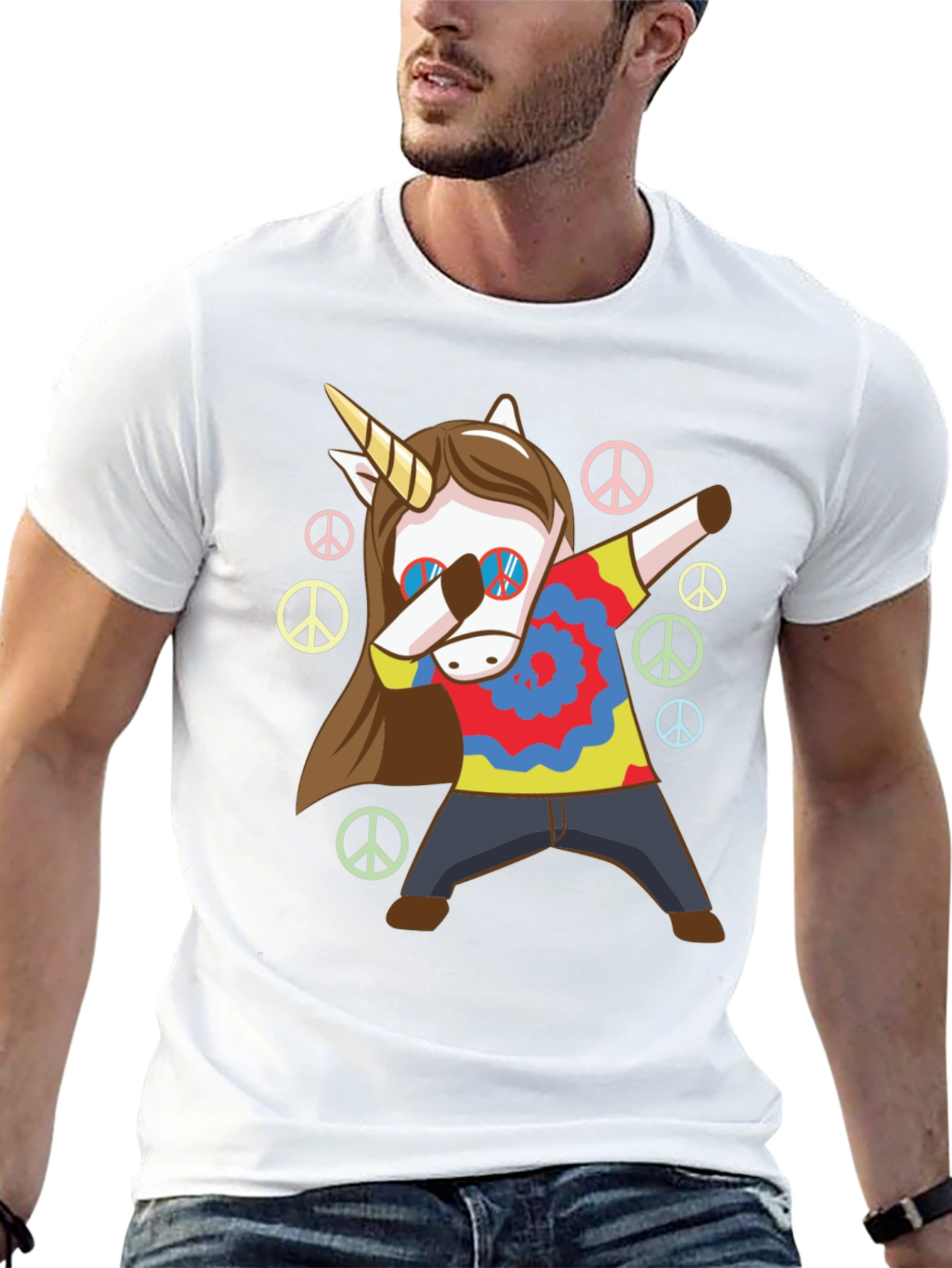 Unicorn Dab T-Shirt: Hippie Peace Style