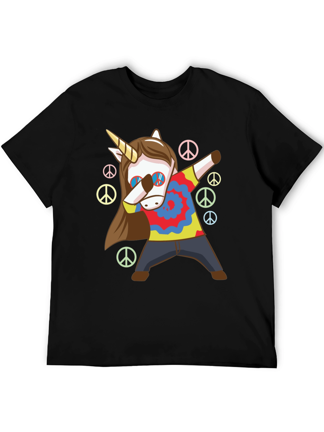 Unicorn Dab T-Shirt: Hippie Peace Style