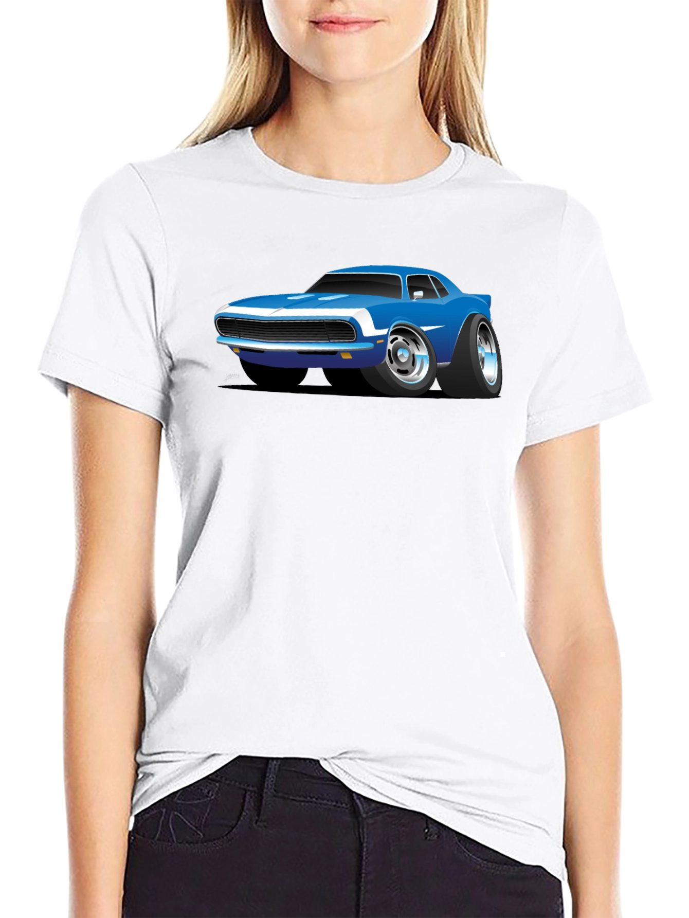 Cartoon Car Graphic T-Shirt