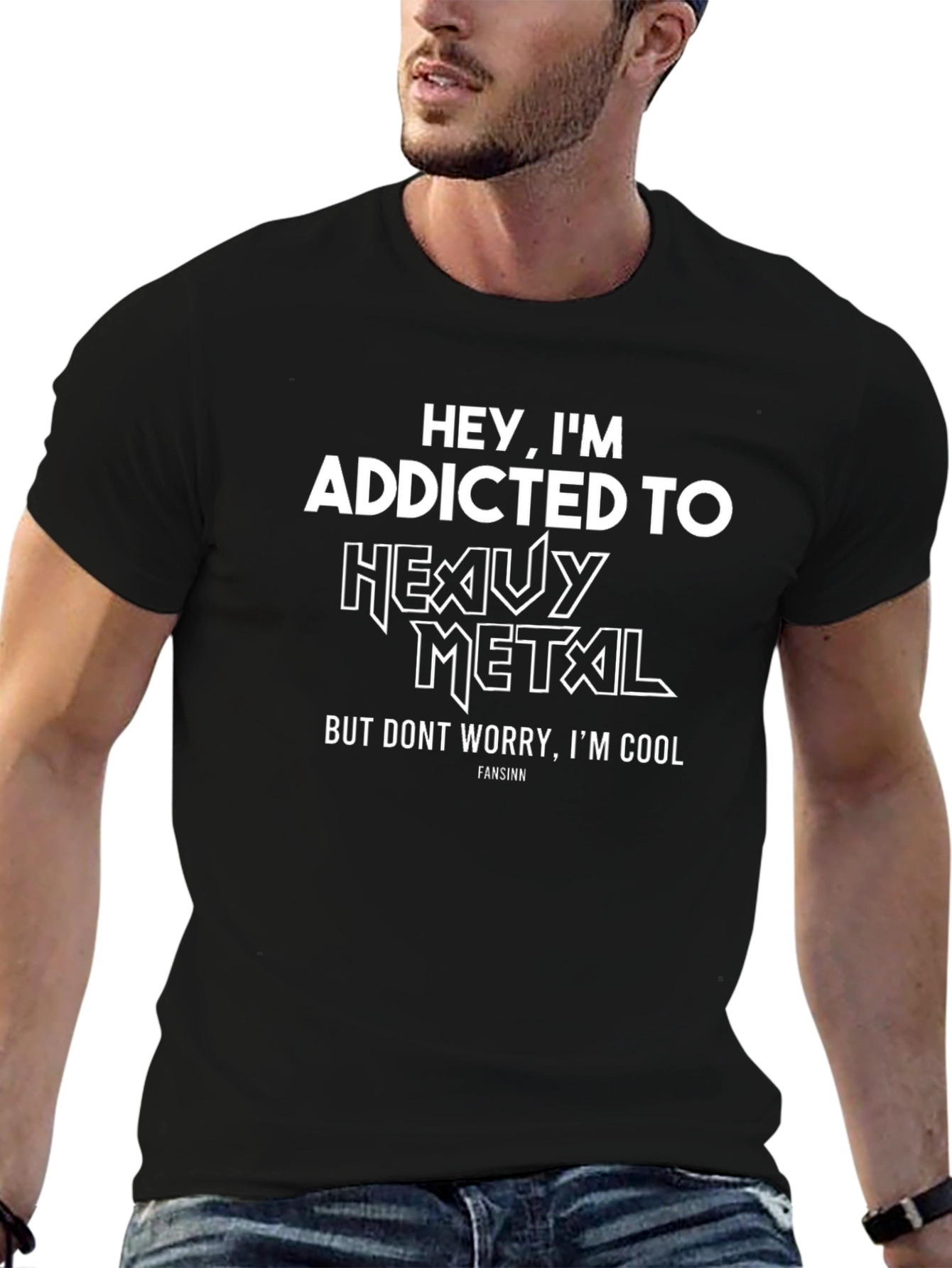 Addicted to Heavy Metal Black T-Shirt