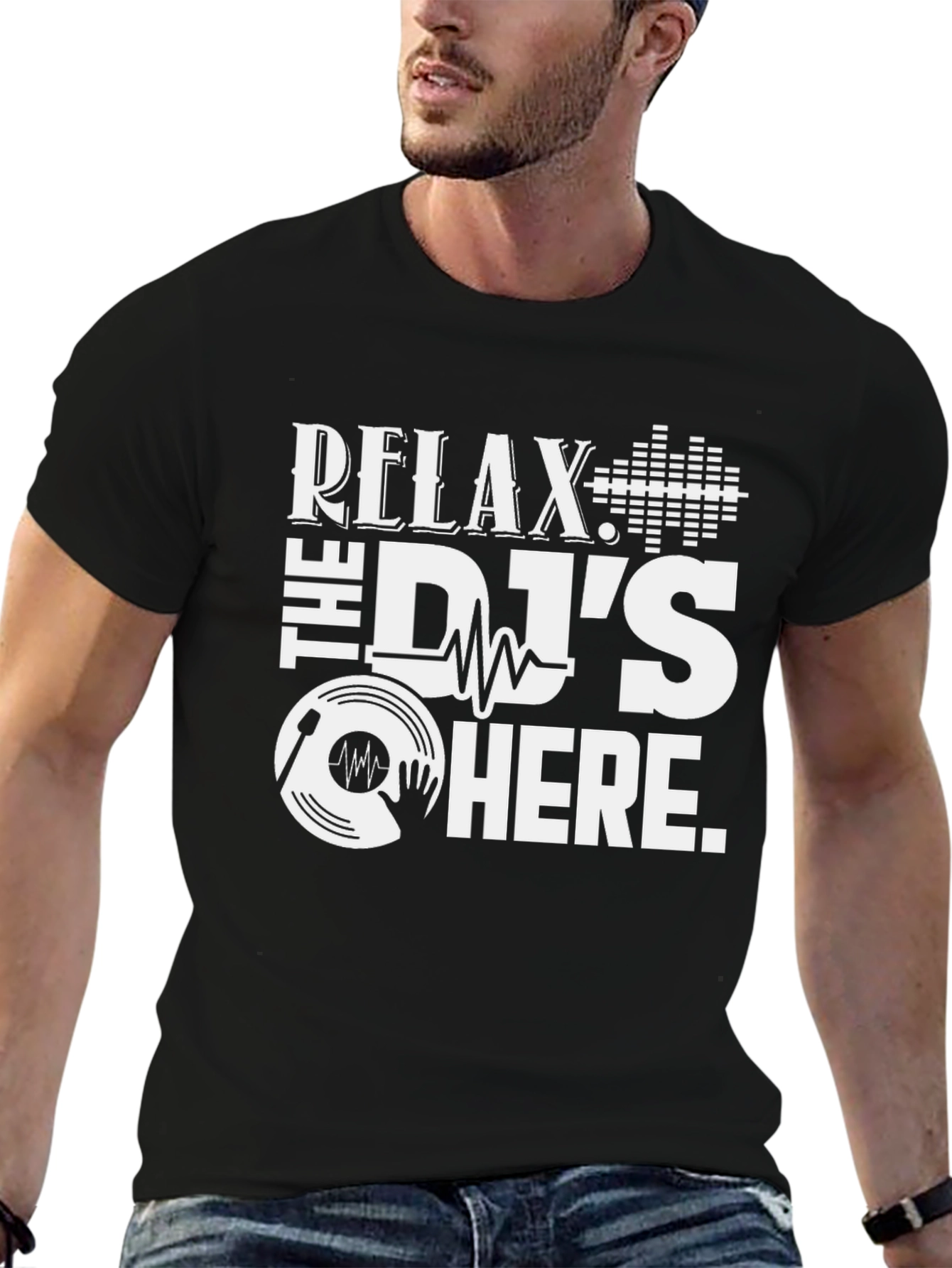 Relax The DJs Here Black T-Shirt