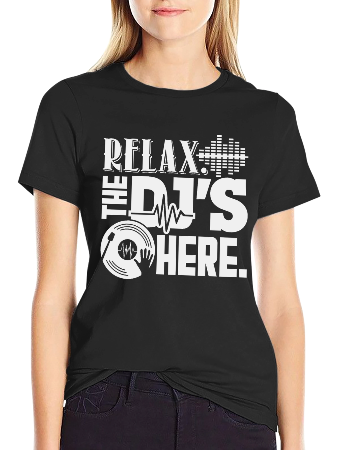 Relax The DJs Here Black T-Shirt