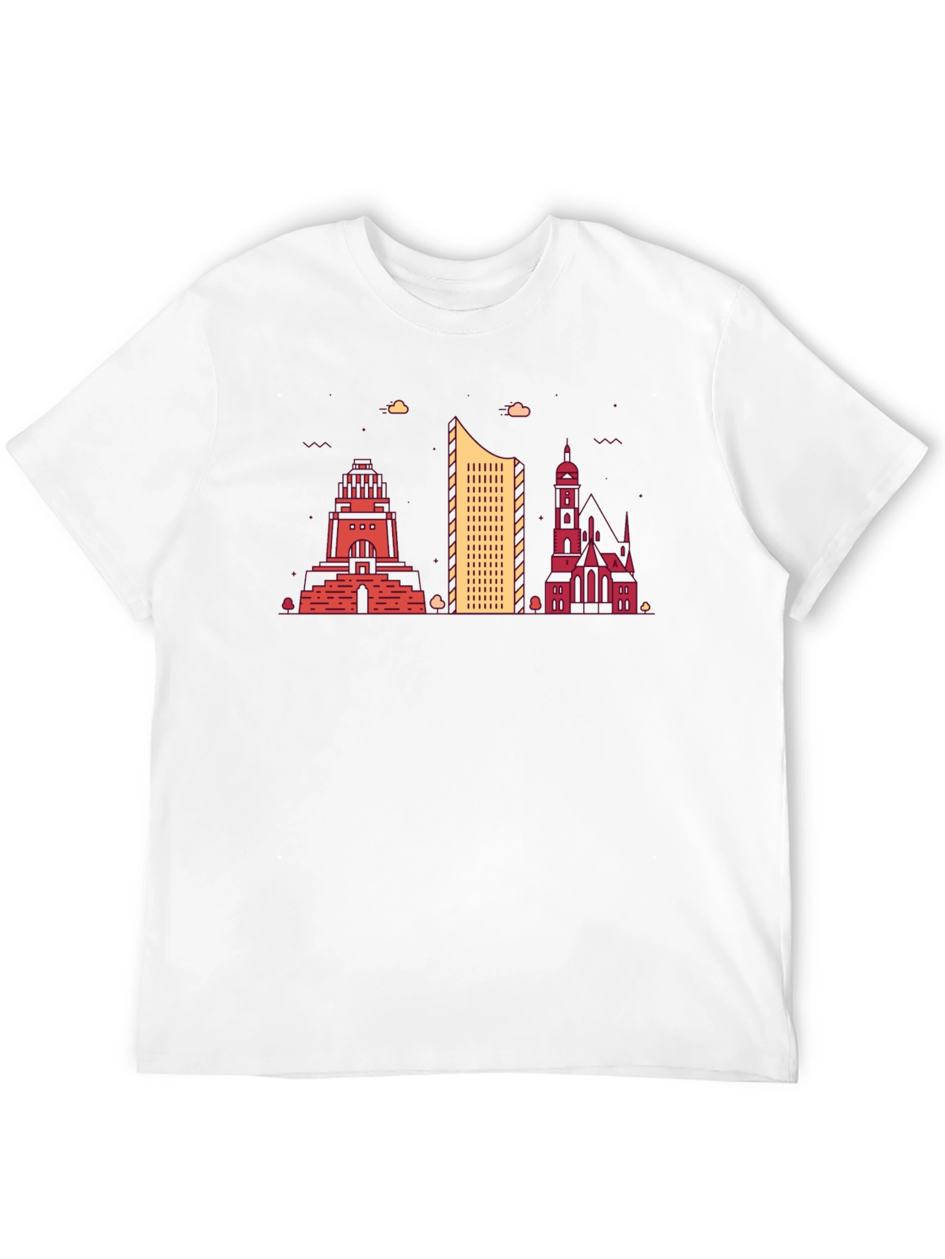 Leipzig Skyline Black T-Shirt