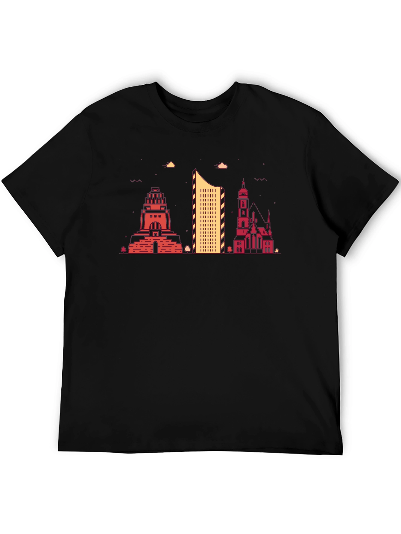 Leipzig Skyline Black T-Shirt