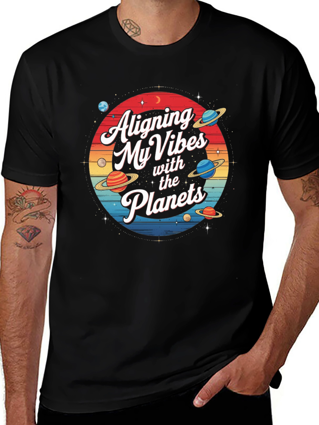 Aligning Vibes Planets Graphic Tee