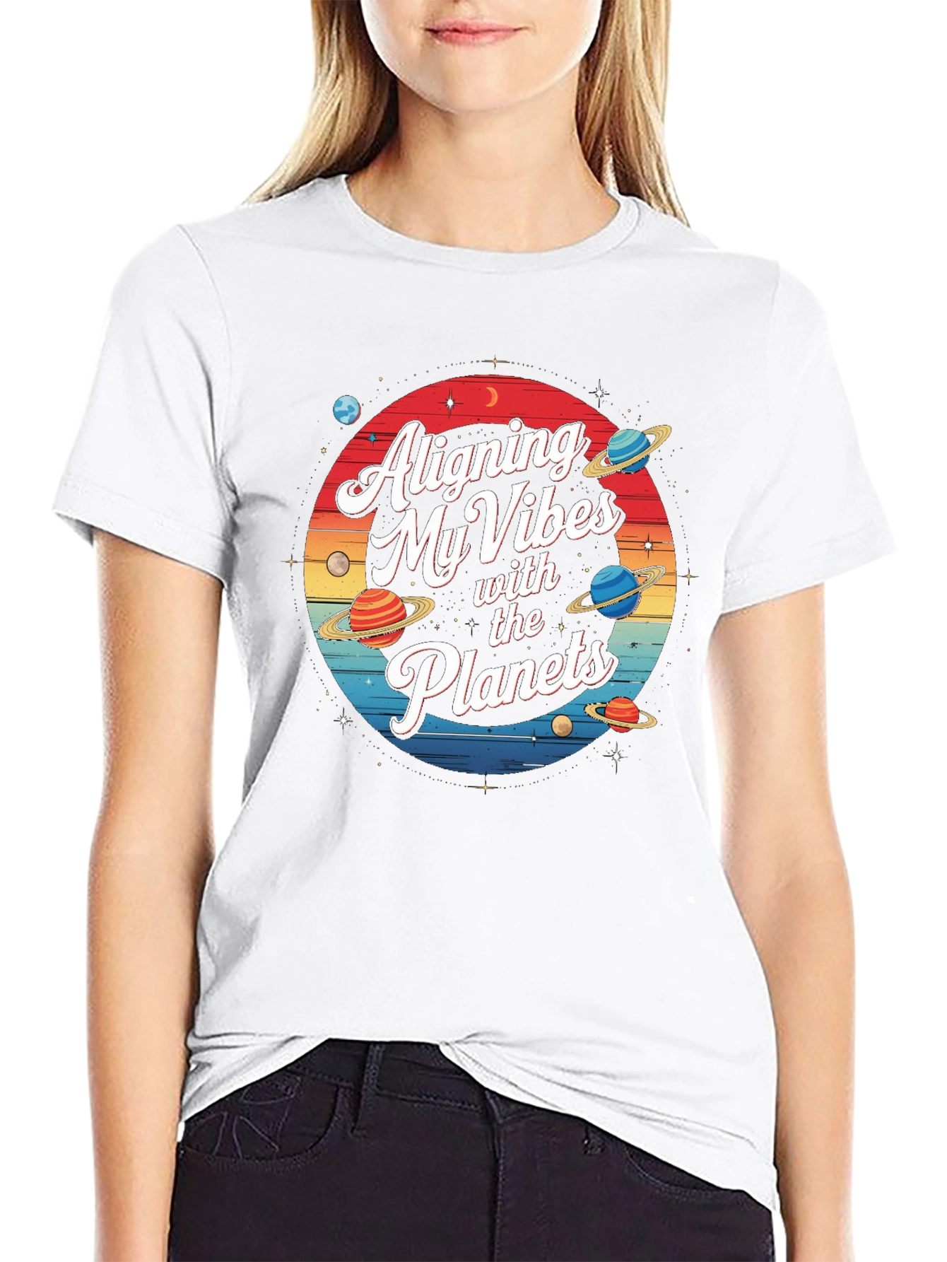 Aligning Vibes Planets Graphic Tee