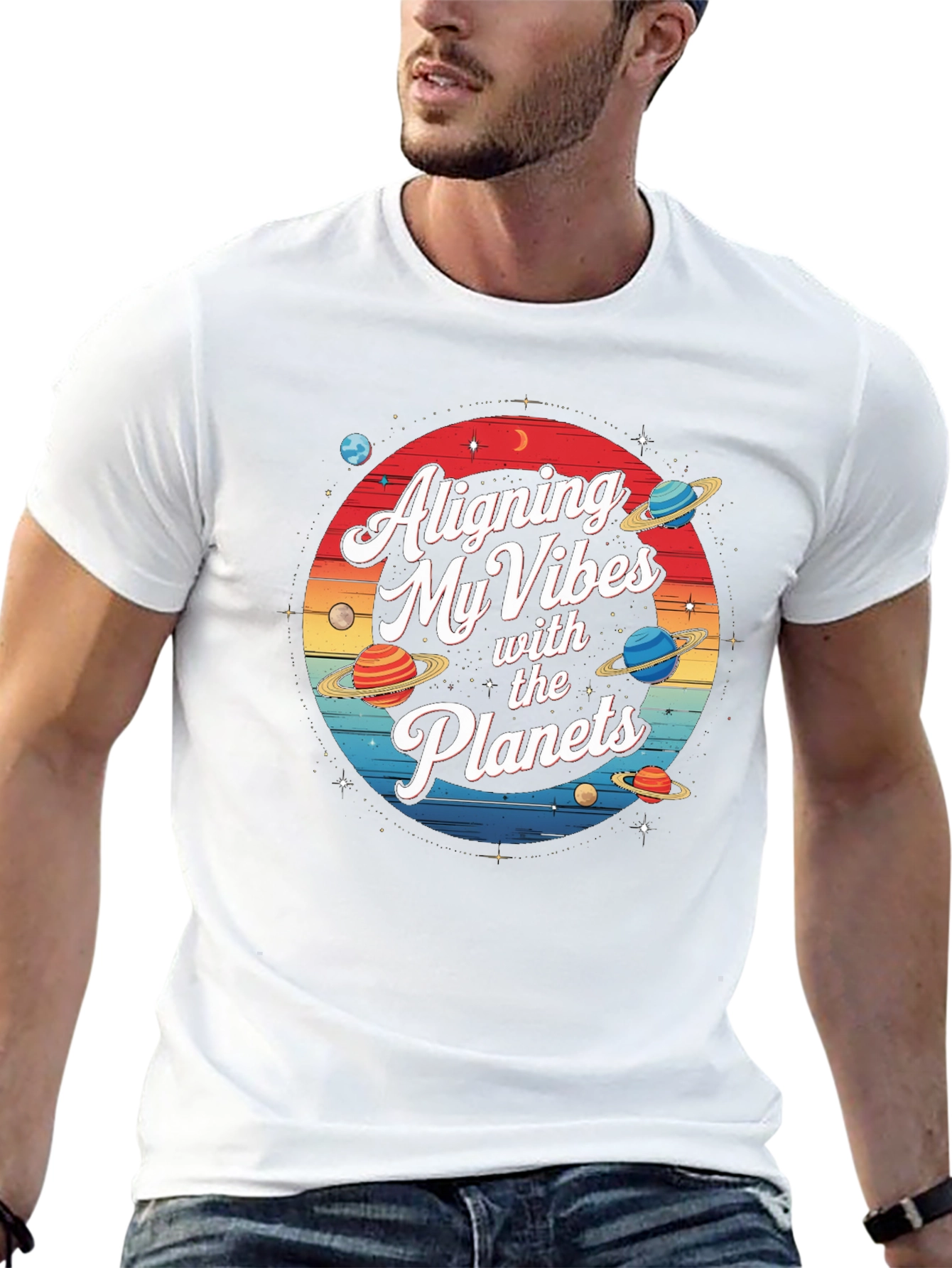 Aligning Vibes Planets Graphic Tee