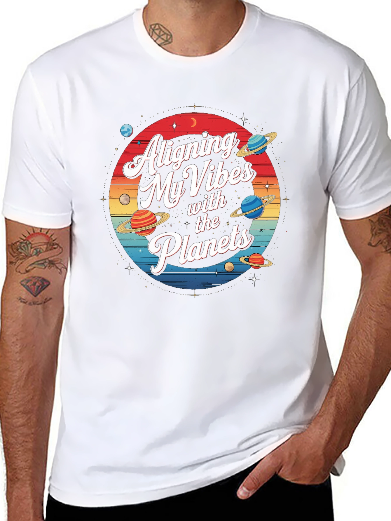 Aligning Vibes Planets Graphic Tee