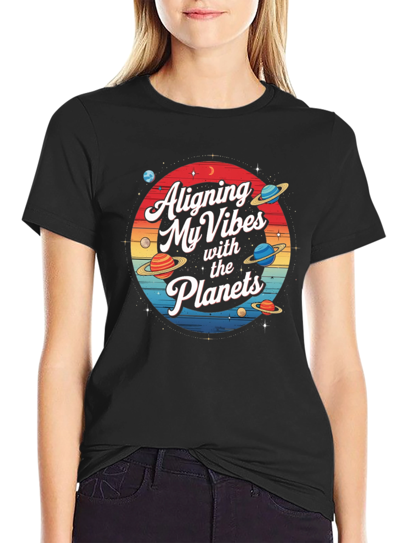 Aligning Vibes Planets Graphic Tee
