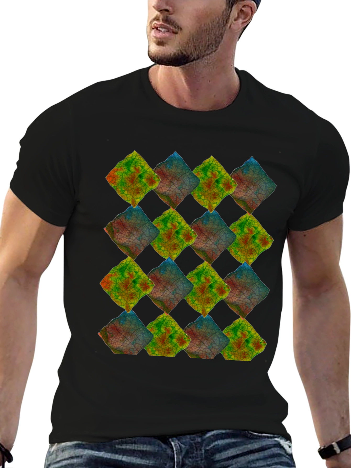 Abstract Mosaic Tee - Unique Graphic Print