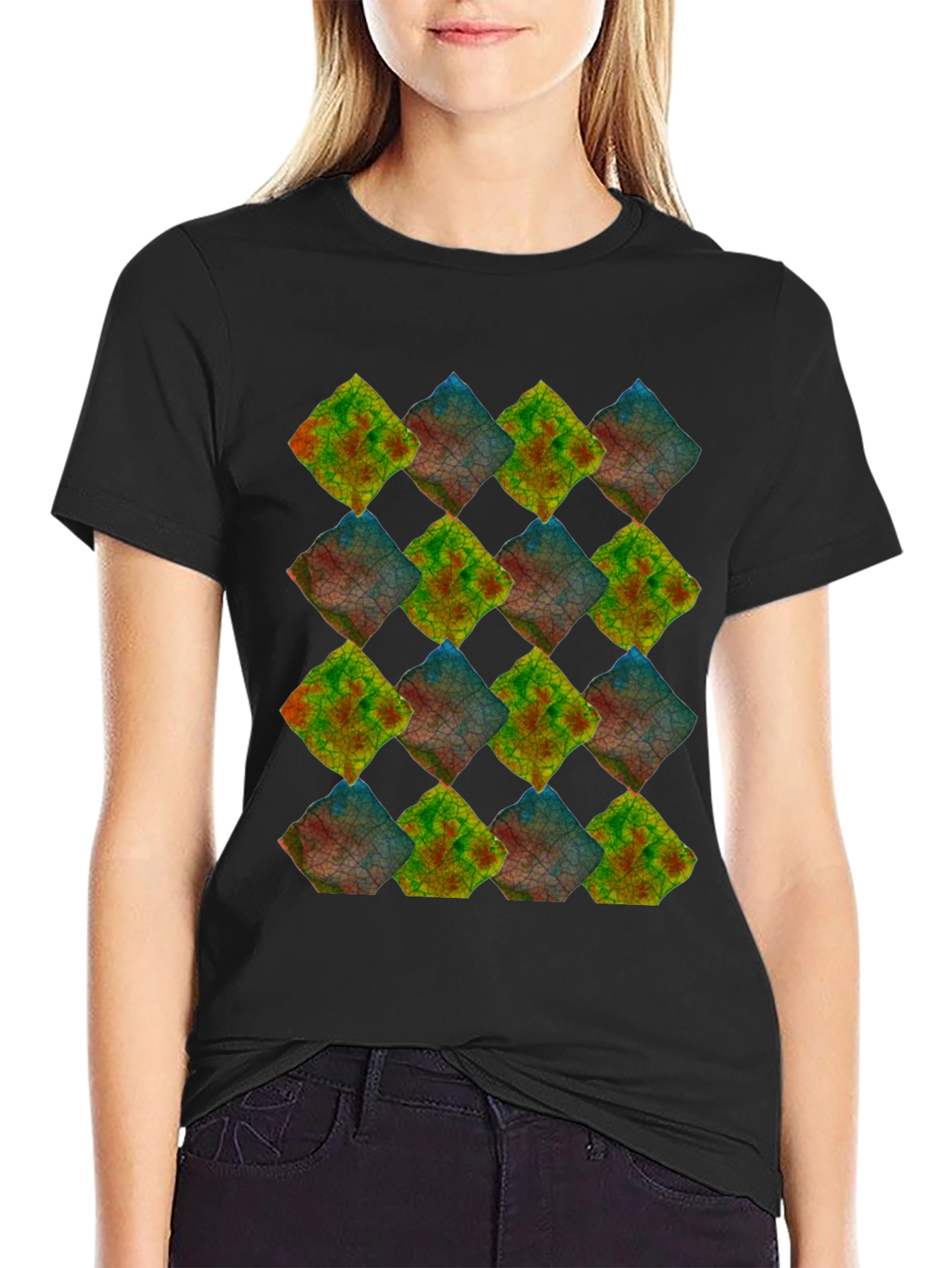 Abstract Mosaic Tee - Unique Graphic Print