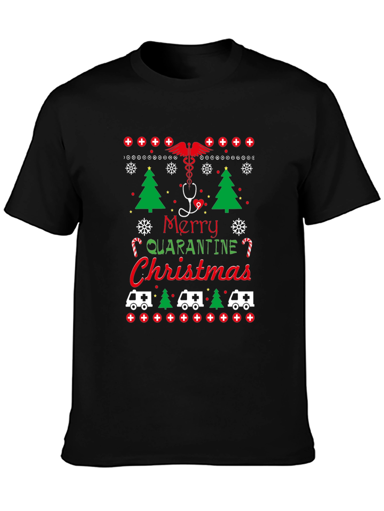 Merry Quarantine Christmas Graphic Tee