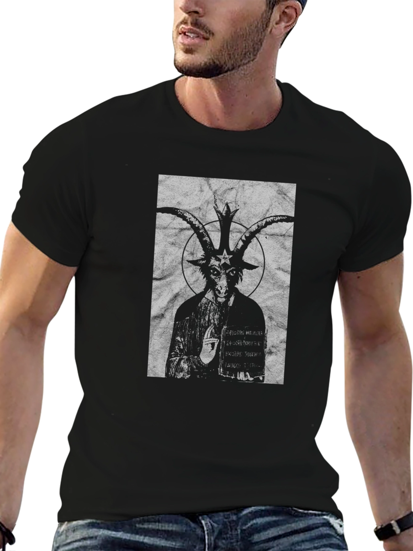 Baphomet Graphic Tee - Dark Occult Shirt