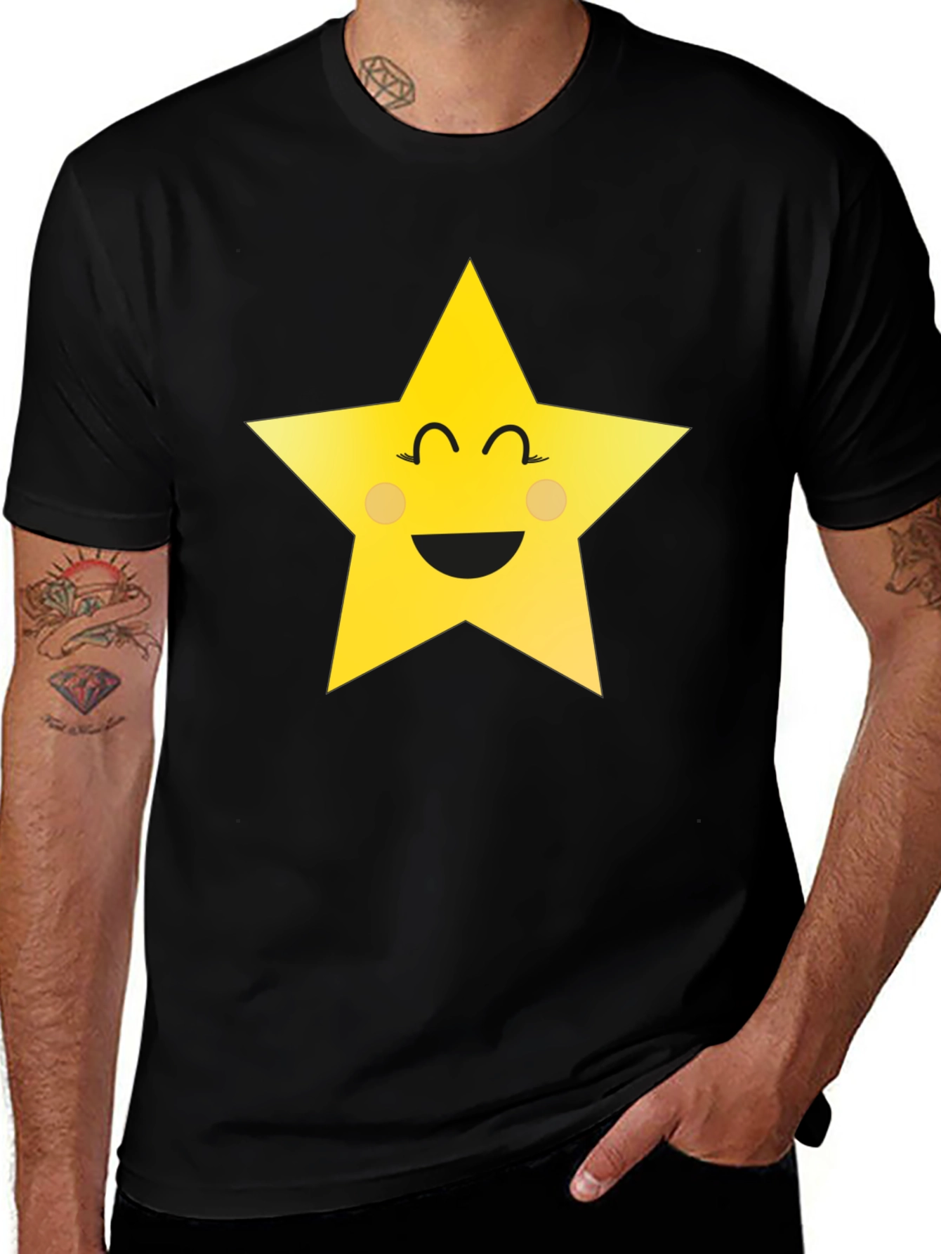 Smiling Star Graphic T-Shirt