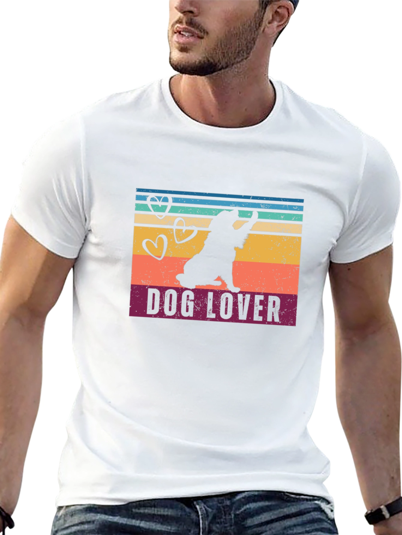 Dog Lover Graphic Tee - Retro Style