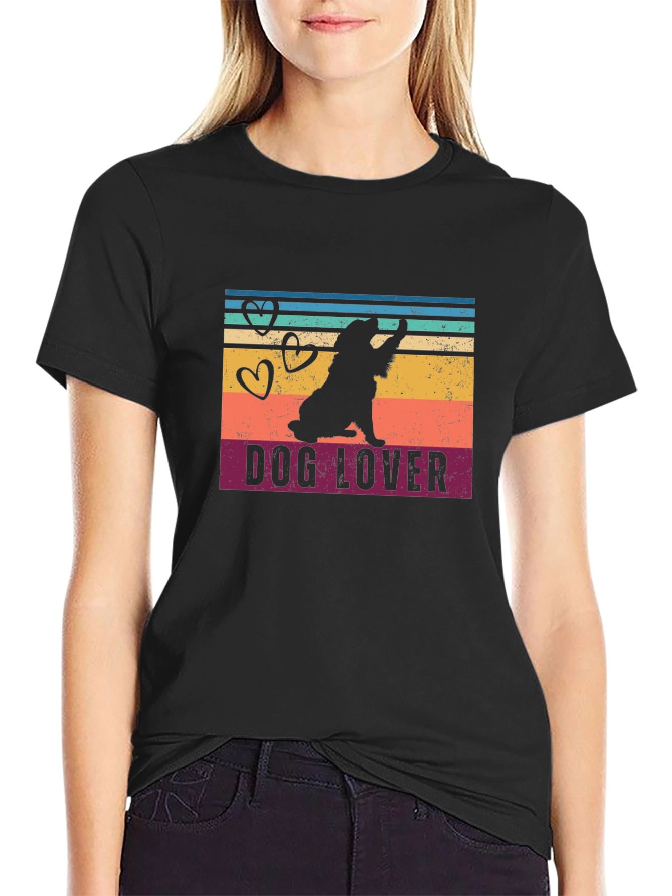 Dog Lover Graphic Tee - Retro Style