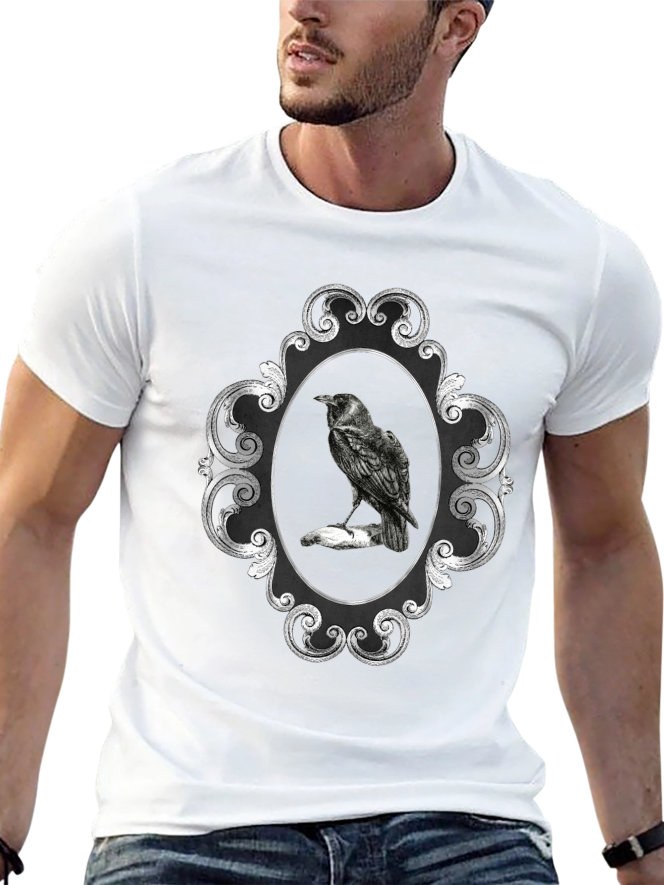 Raven Framed Black T-Shirt