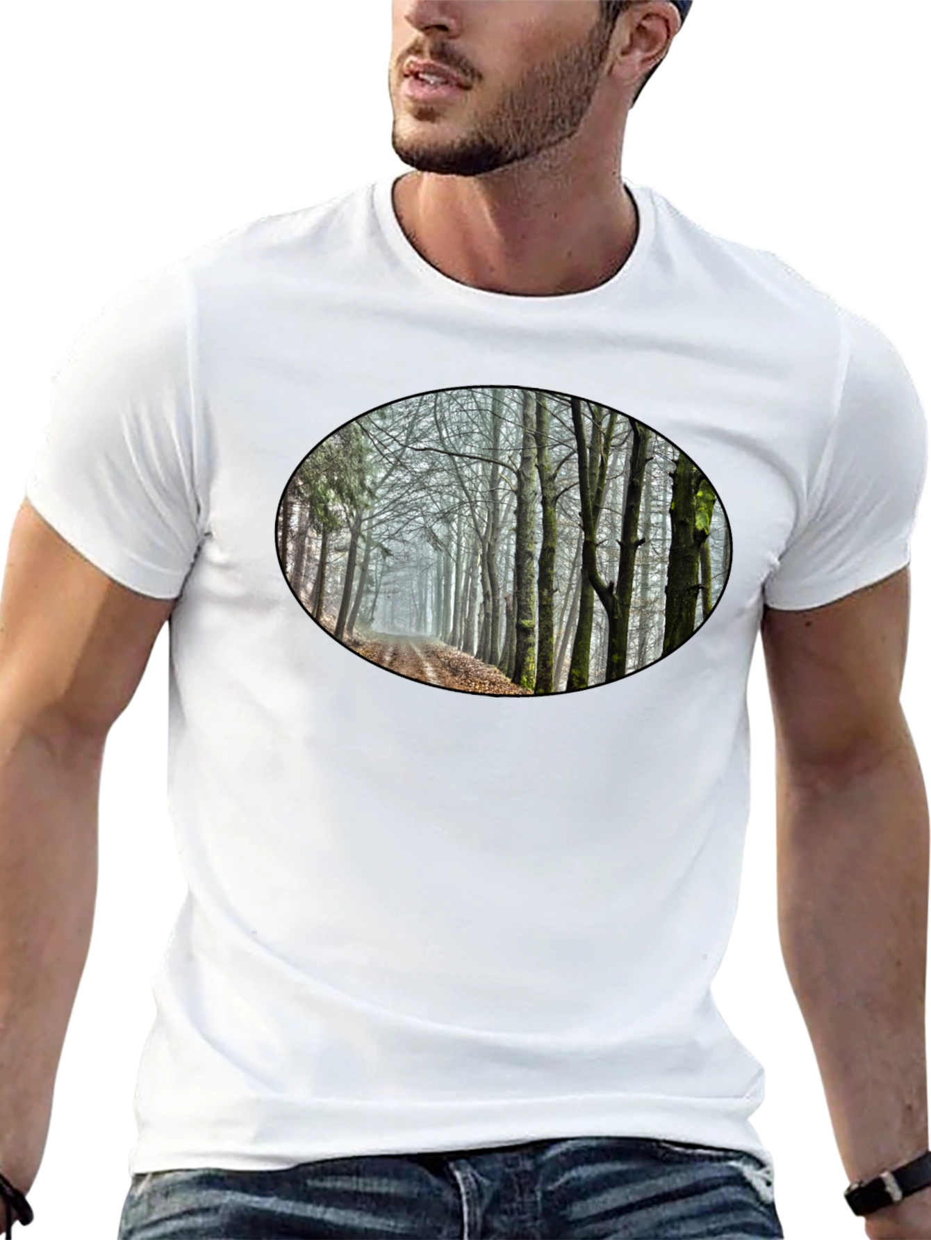 Nature Trail Graphic Tee - Black Cotton Blend