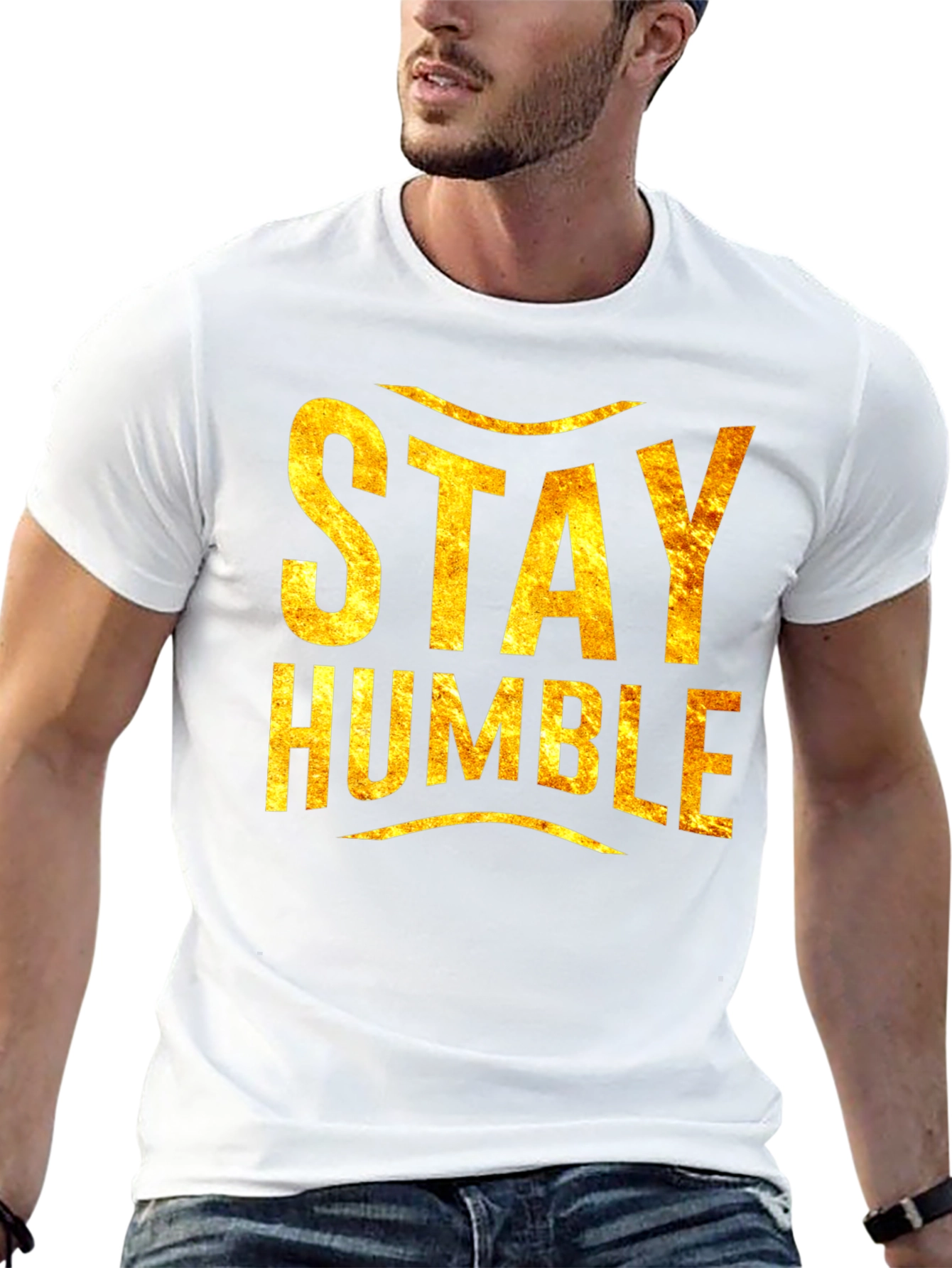 Stay Humble Graphic Tee - Soft Black T-Shirt