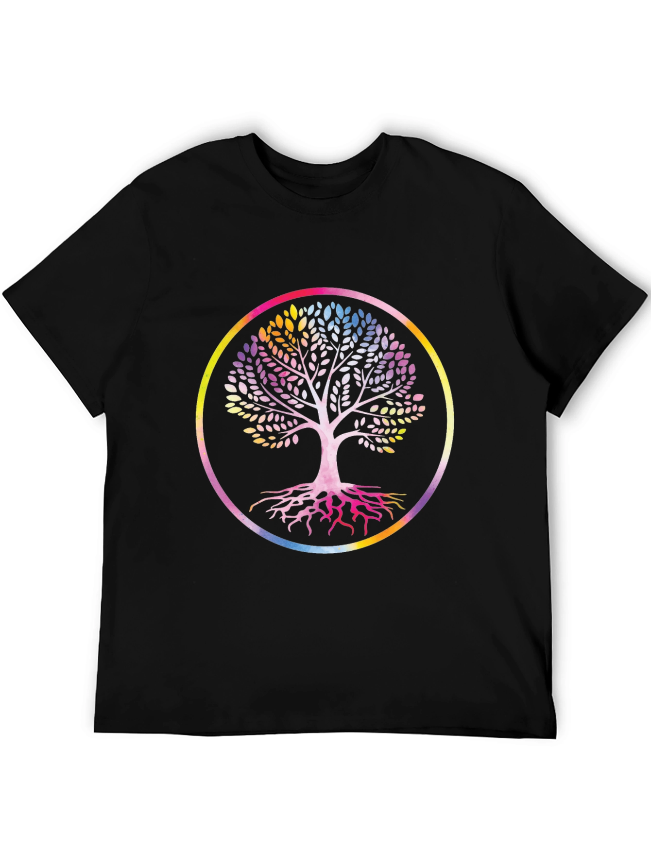 Rainbow Tree of Life Black Graphic Tee