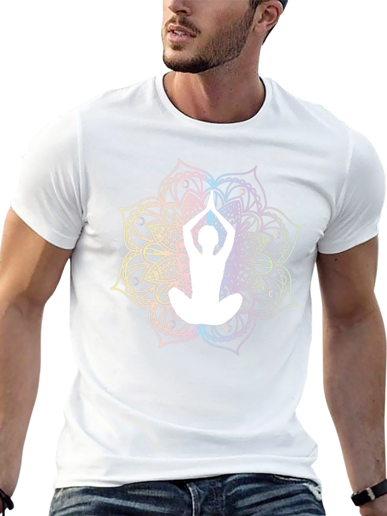 Yoga Mandala Graphic Tee - Black